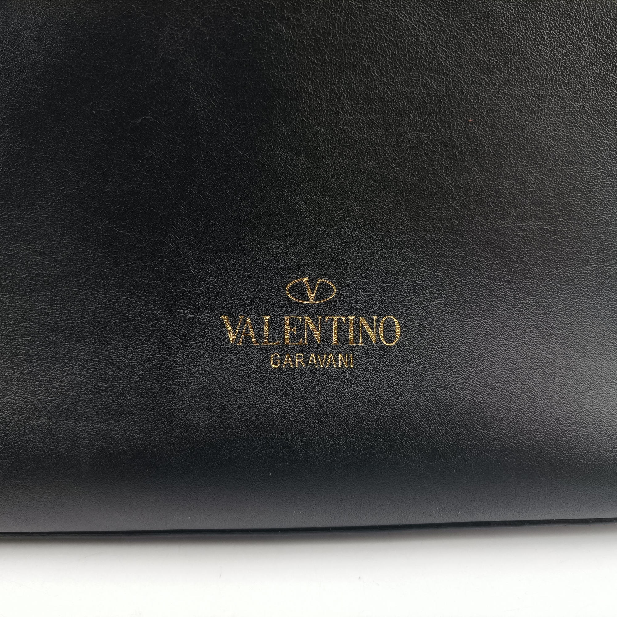 Pre-owned Valentino Buckle Strappy Satchel Black Leather shoulderbag | stylenewstar