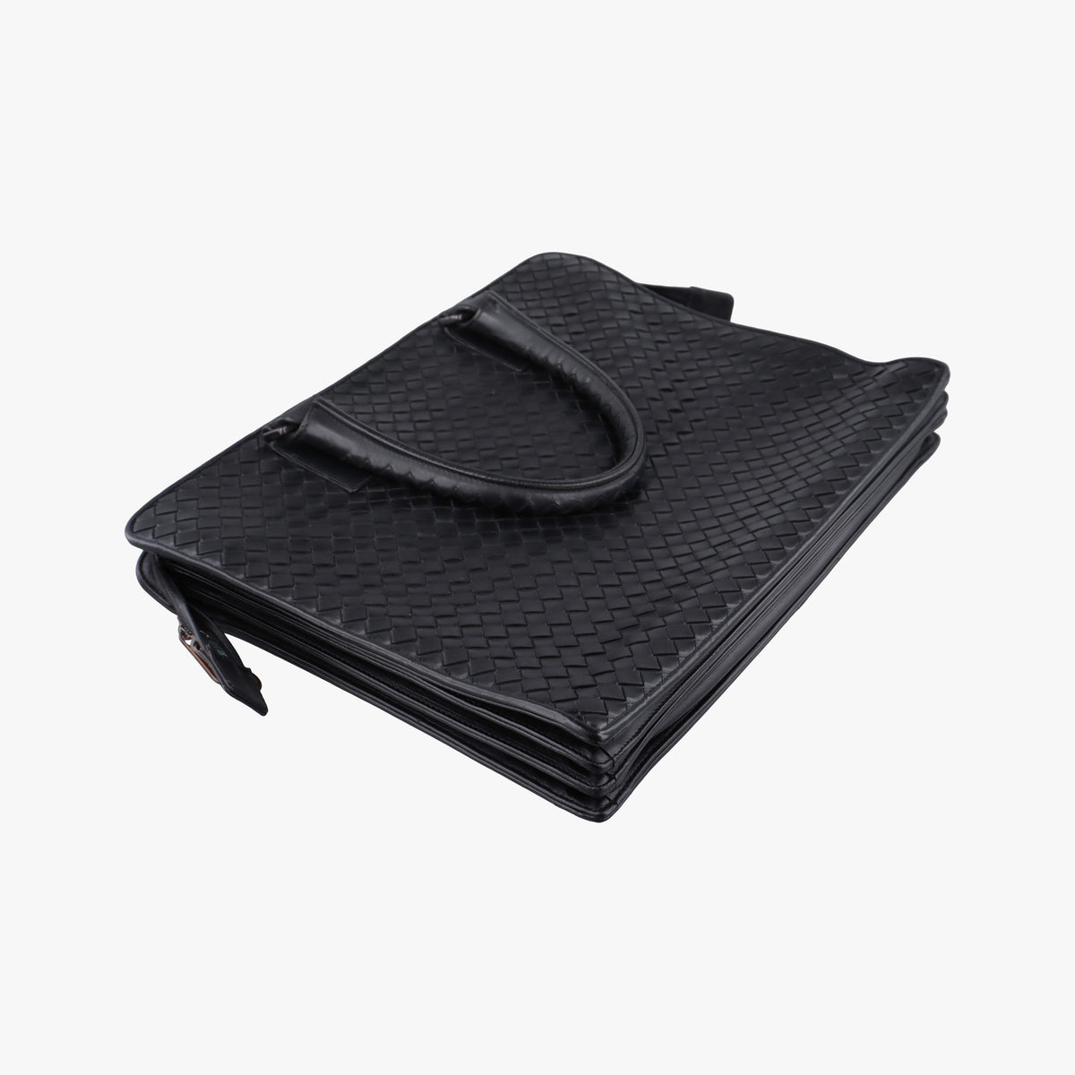 Pre-owned Bottega Veneta Intrecciato Black lambskin handbag | stylenewstar