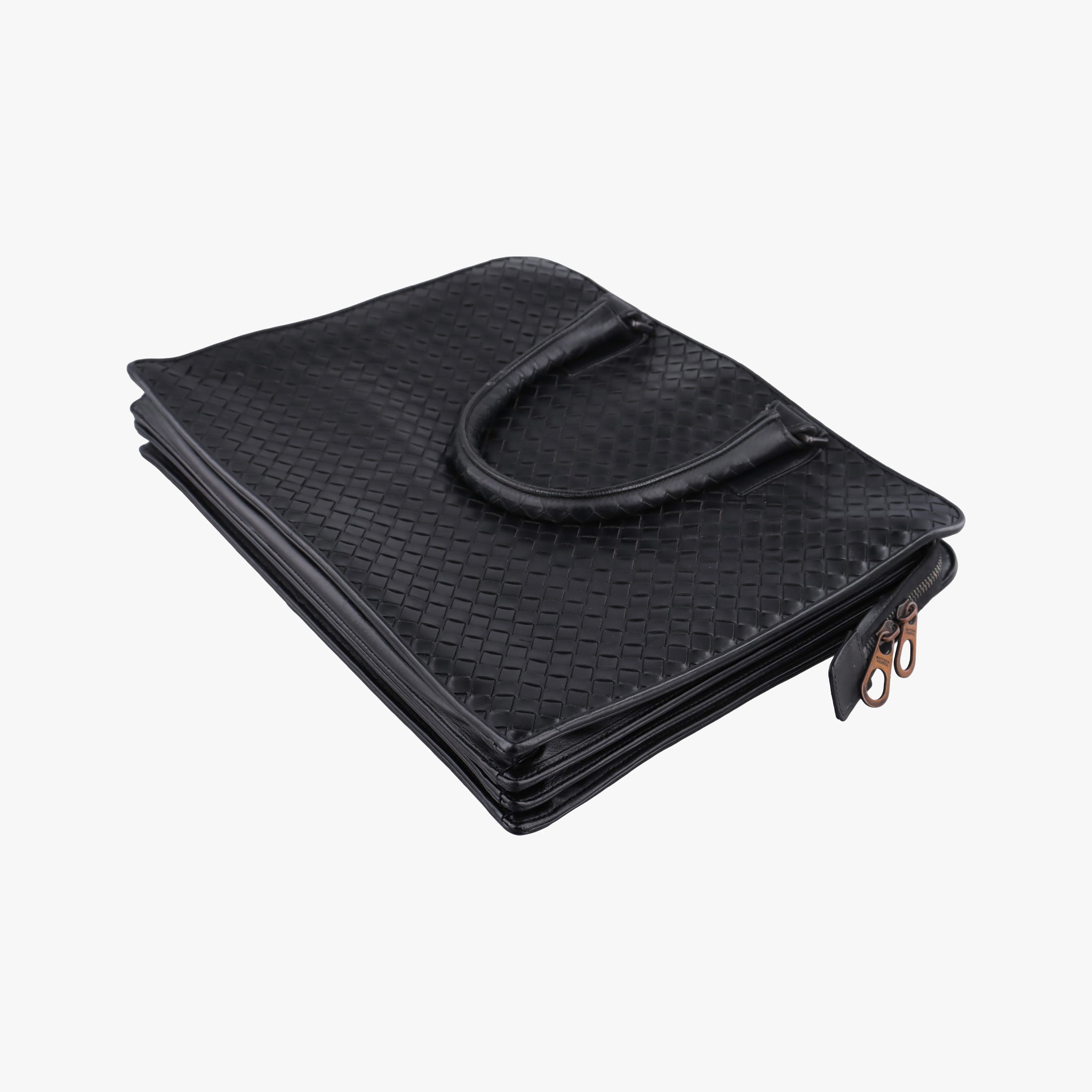 Pre-owned Bottega Veneta Intrecciato Black lambskin handbag | stylenewstar