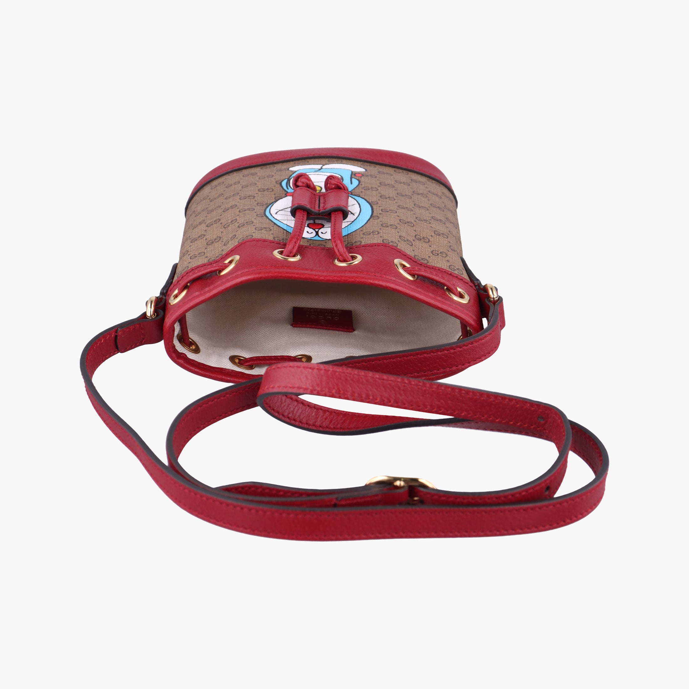 Doraemon collaboration Beige×Bordeaux×Multicolor PVC coated canvas×leather 647801 D034208203ドラえもんコラボ ベージュ×ボルドー×マルチカラー PVCコーティングキャンバス×レザー 647801 D034208203