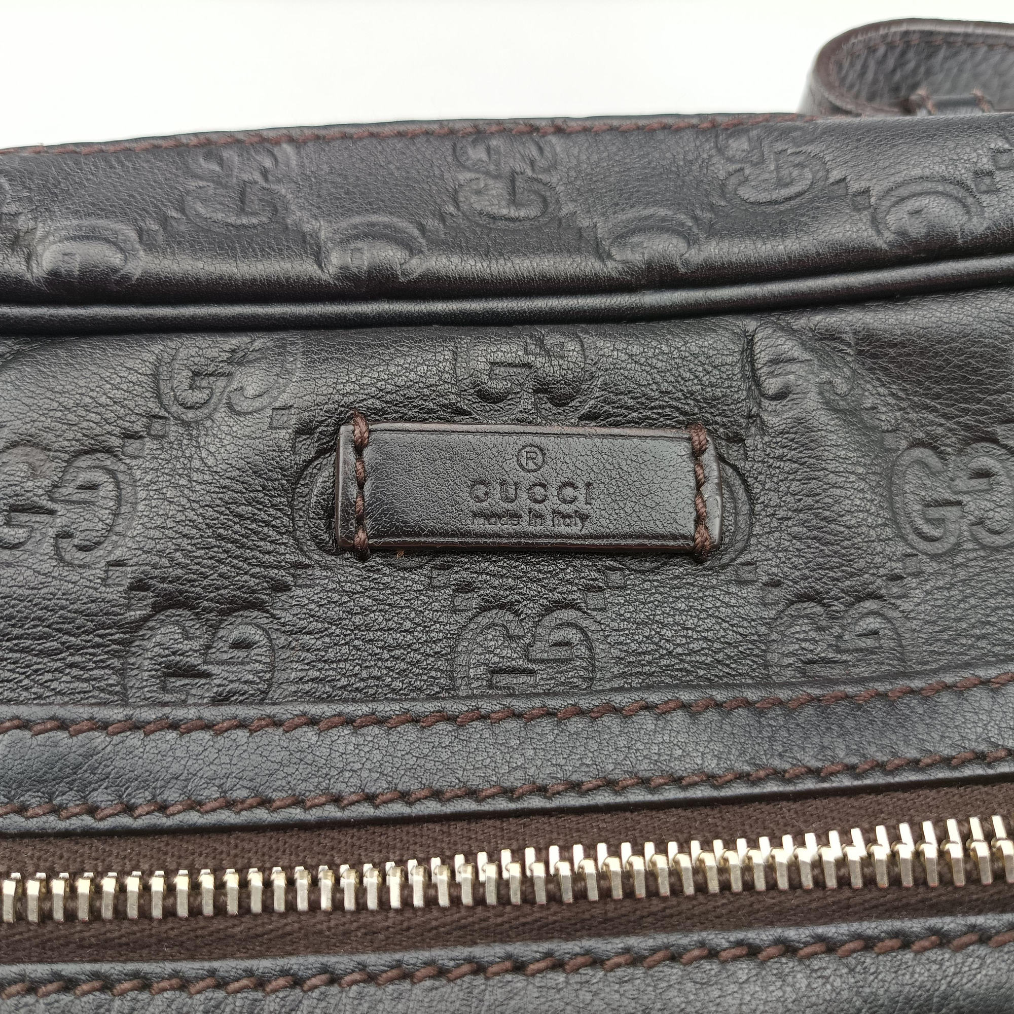 GG Imprime Messenger Black Leather 201448 G011880602GGインプリメ メッセンジャー ブラック レザー 201448 G011880602