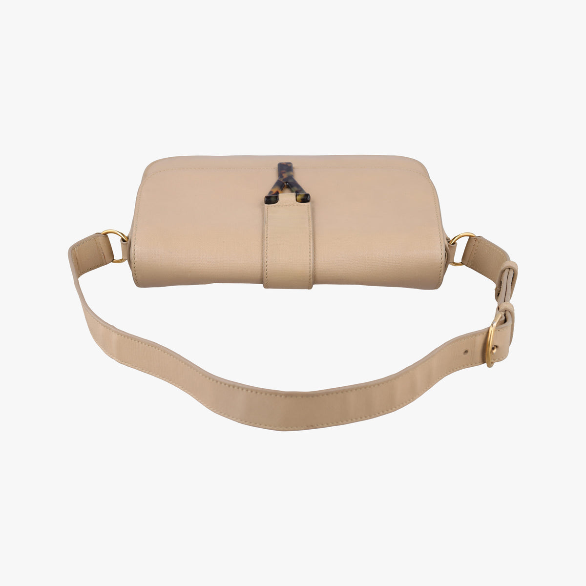 Pre-owned Yves Saint Laurent Y Ligne Camel Leather 247695 shoulderbag | stylenewstar