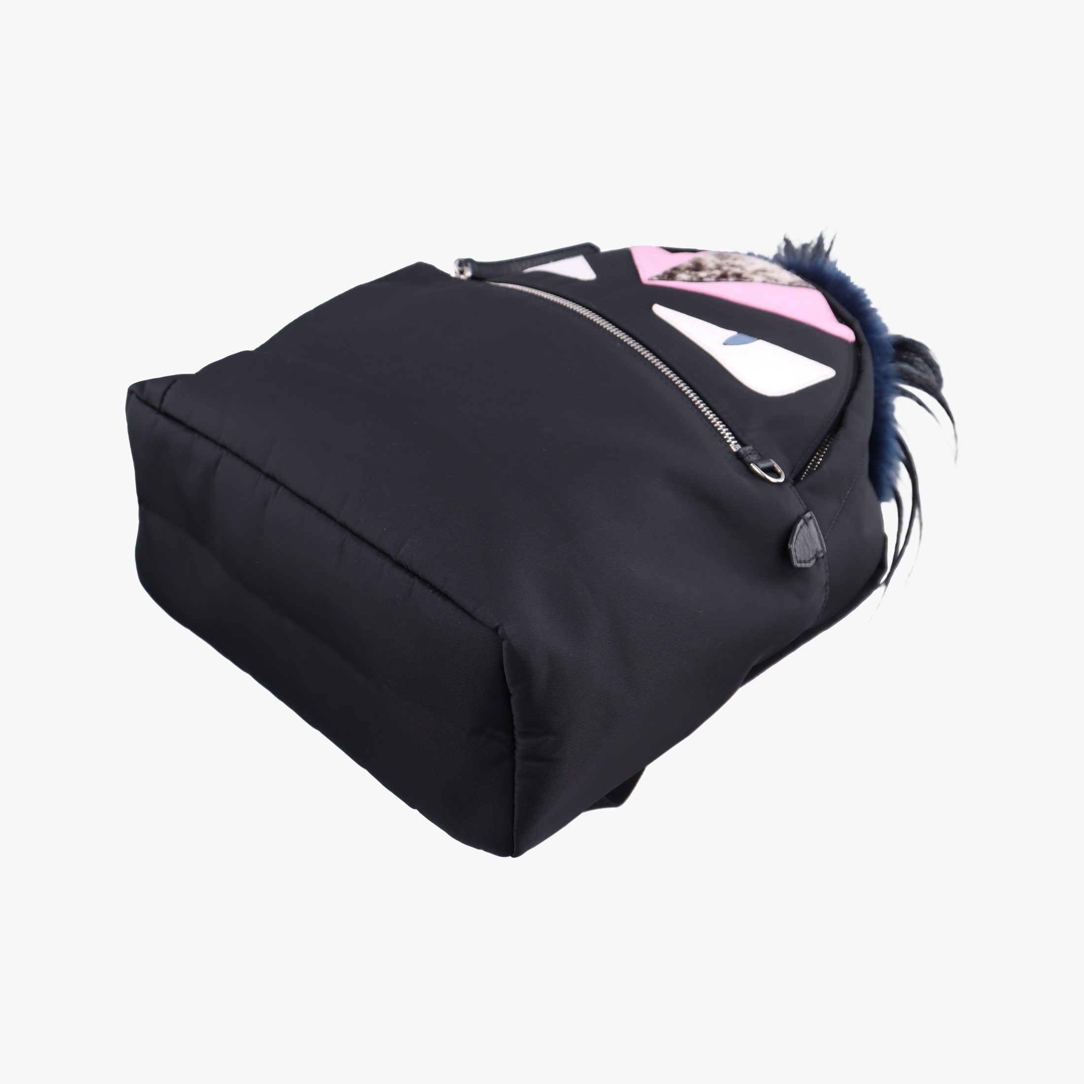 Secondhand Fendi monster bag bugs Black x Multicolour Nylon x leather 8BZ035 backpack/rucksack | stylenewstar
