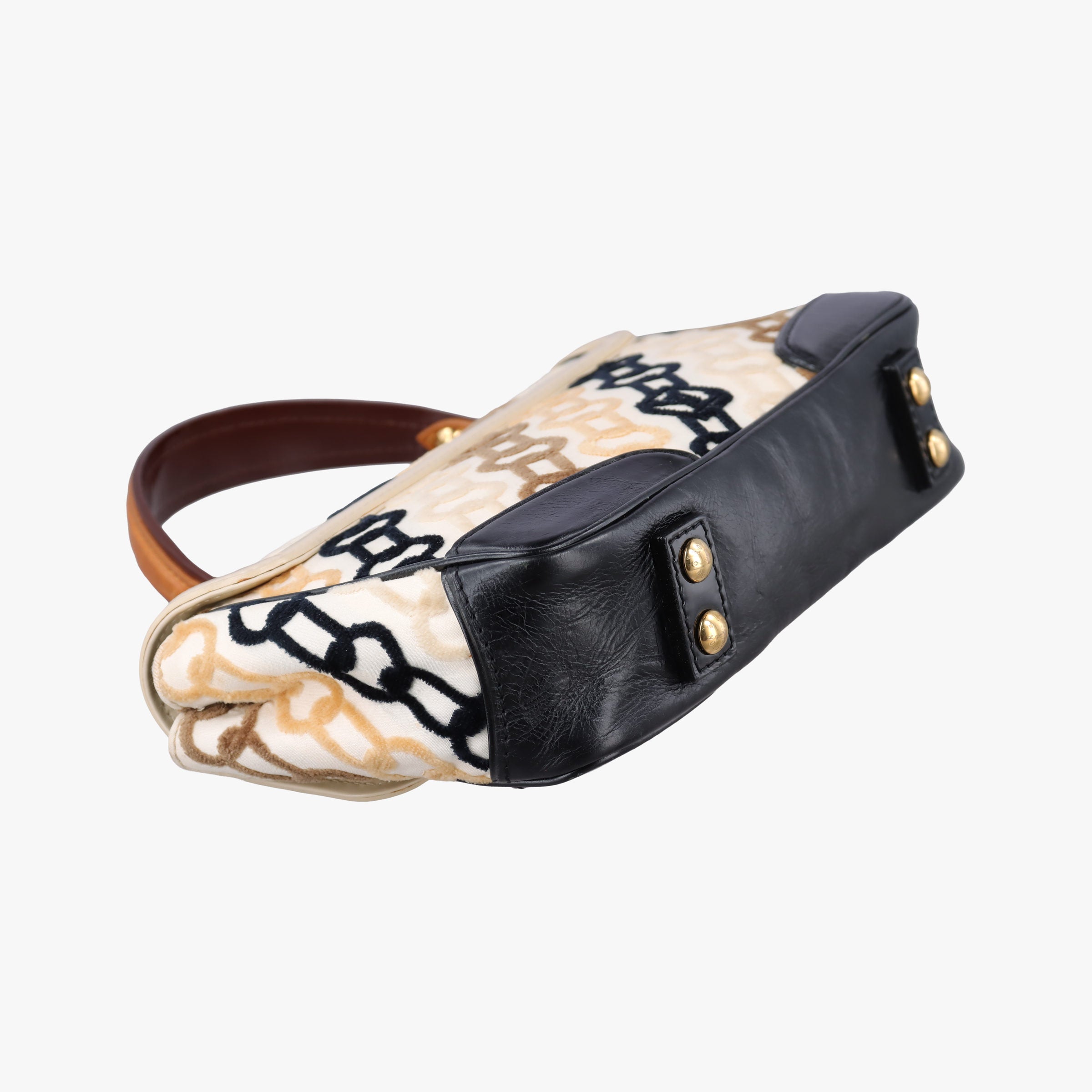 Dolly Black x White x Multicolor Cotton ×Velvetx Leather M95194 BA0046ドリー ブラック×ホワイト×マルチカラー コットン×ベルベット×レザー M95194 BA0046