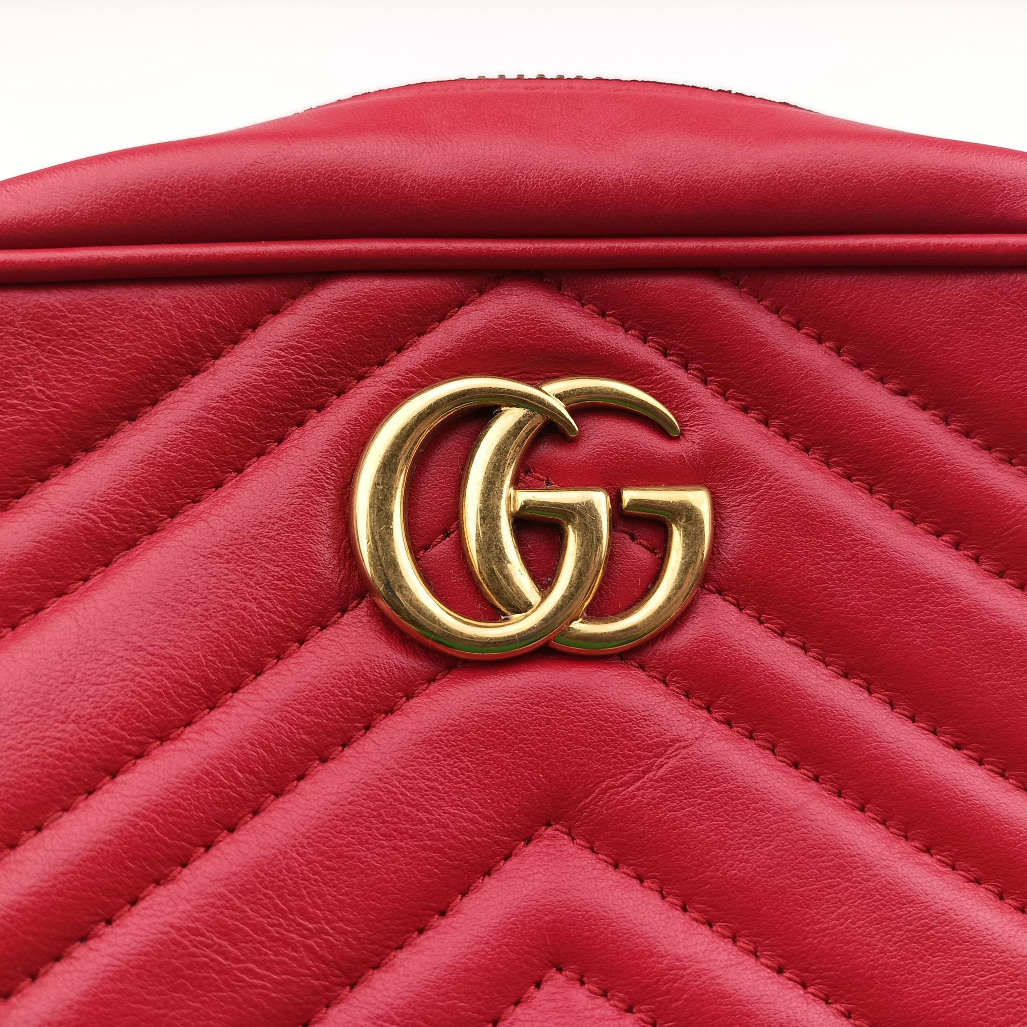 GG Marmont Red Leather 448065 I025454201GGマーモント レッド レザー 448065 I025454201