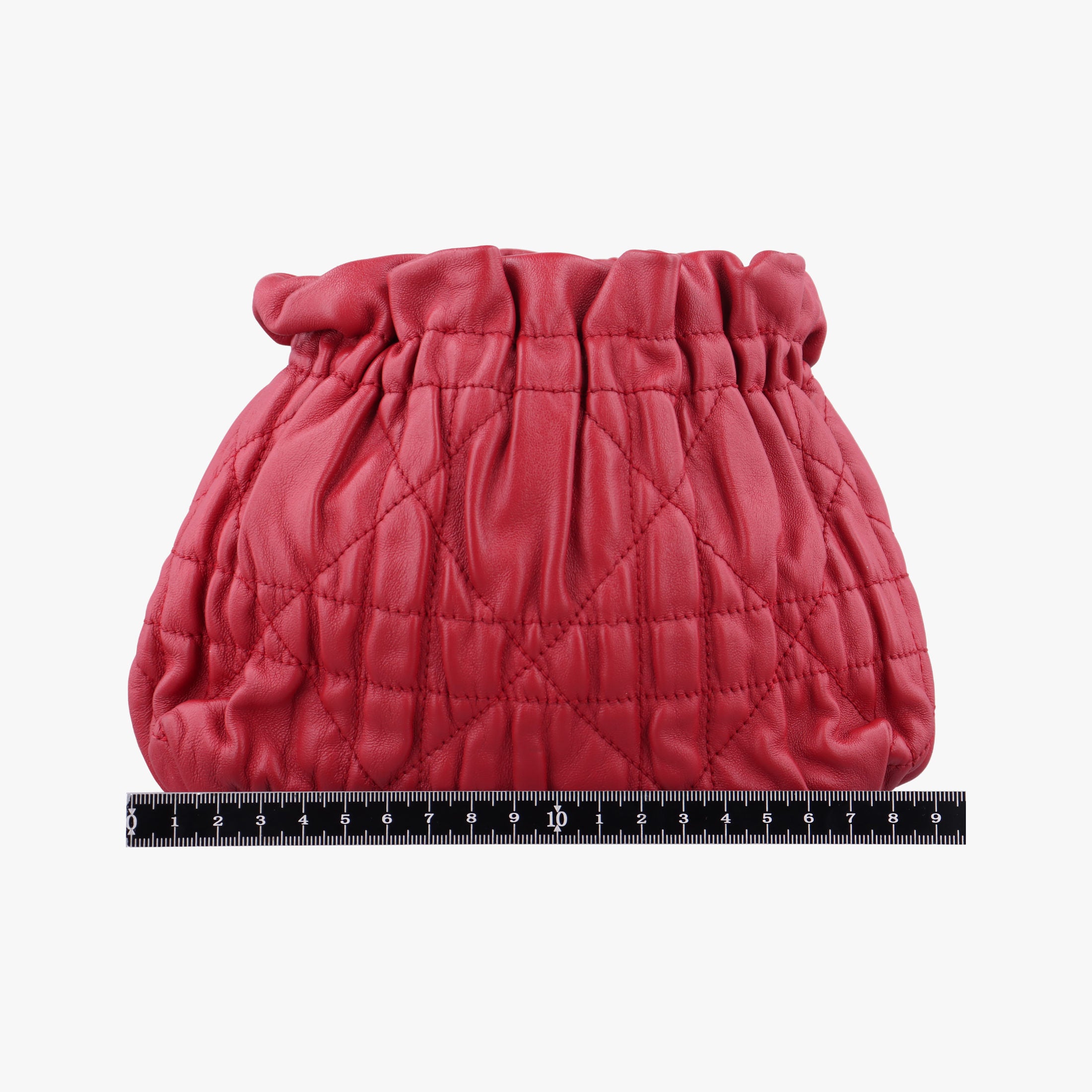 Vintage Christian Dior Cannage Faux Pearl Red lambskin shoulderbag | stylenewstar
