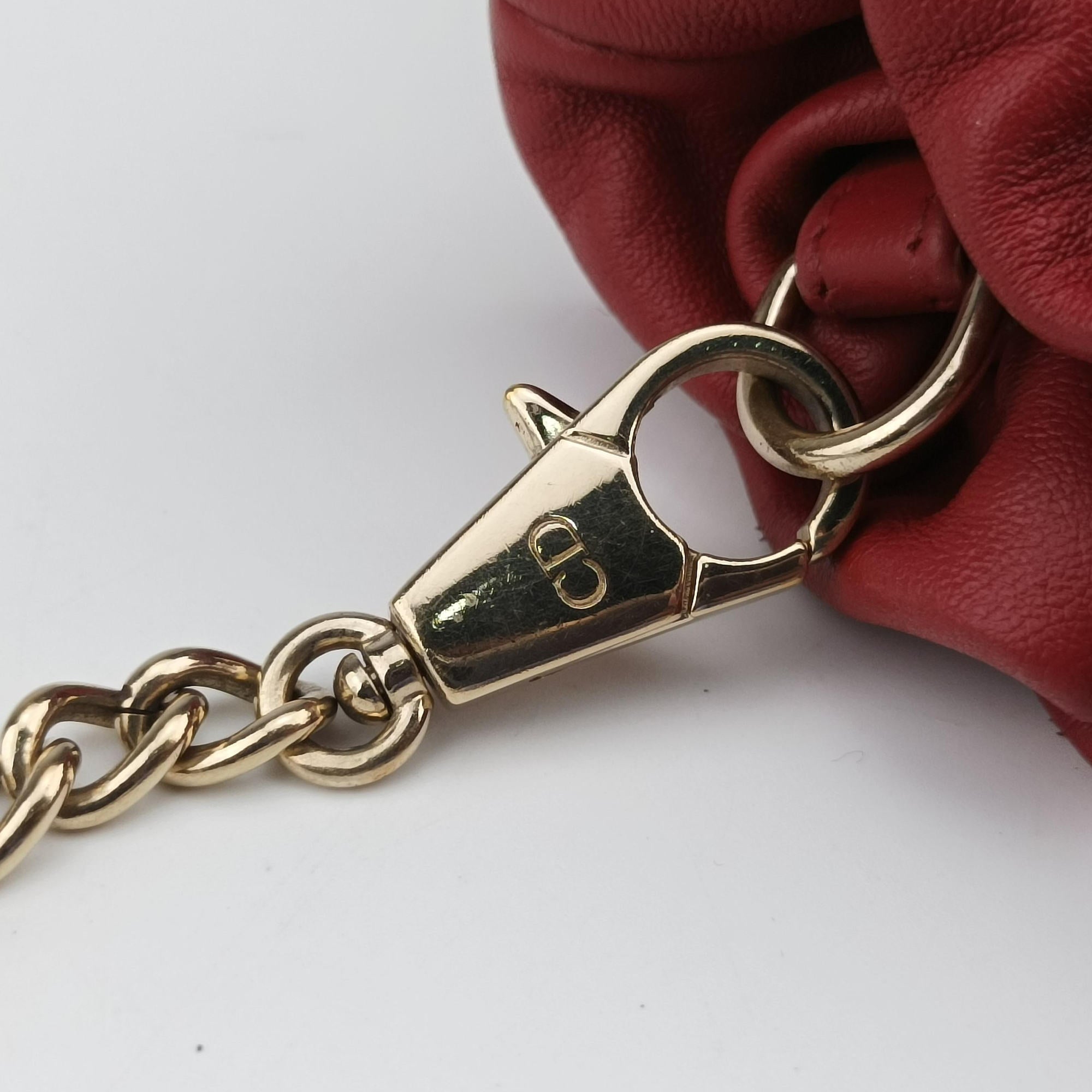 Vintage Christian Dior Cannage Faux Pearl Red lambskin shoulderbag | stylenewstar