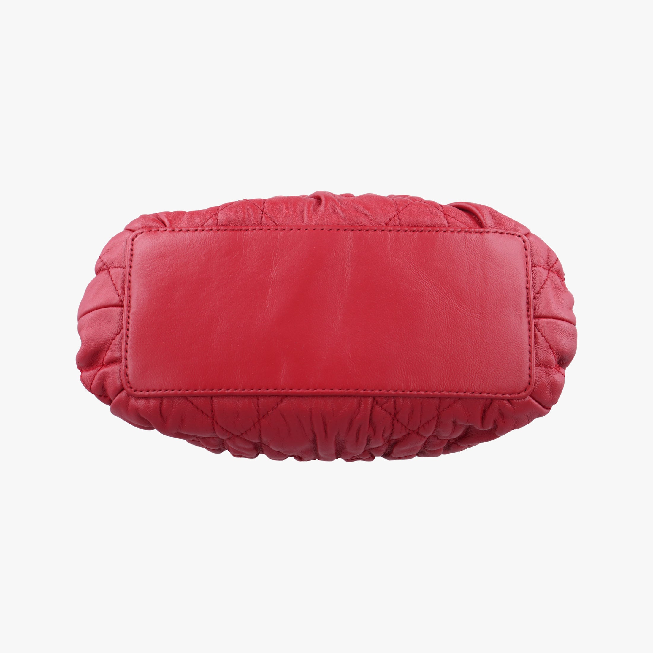 Vintage Christian Dior Cannage Faux Pearl Red lambskin shoulderbag | stylenewstar