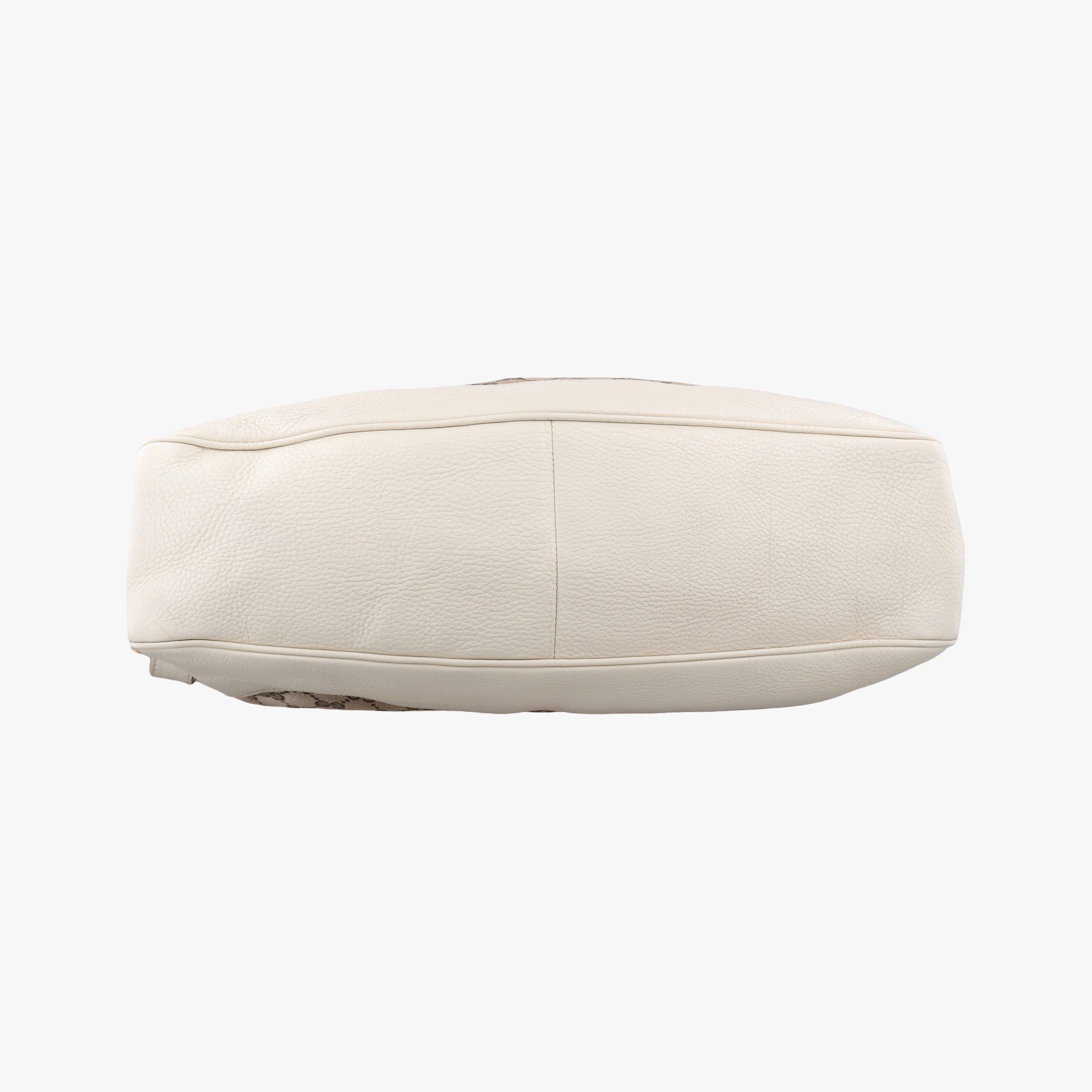 Pre-owned Gucci Bamboo Beige×White Canvas×Leather 282315 shoulderbag | stylenewstar