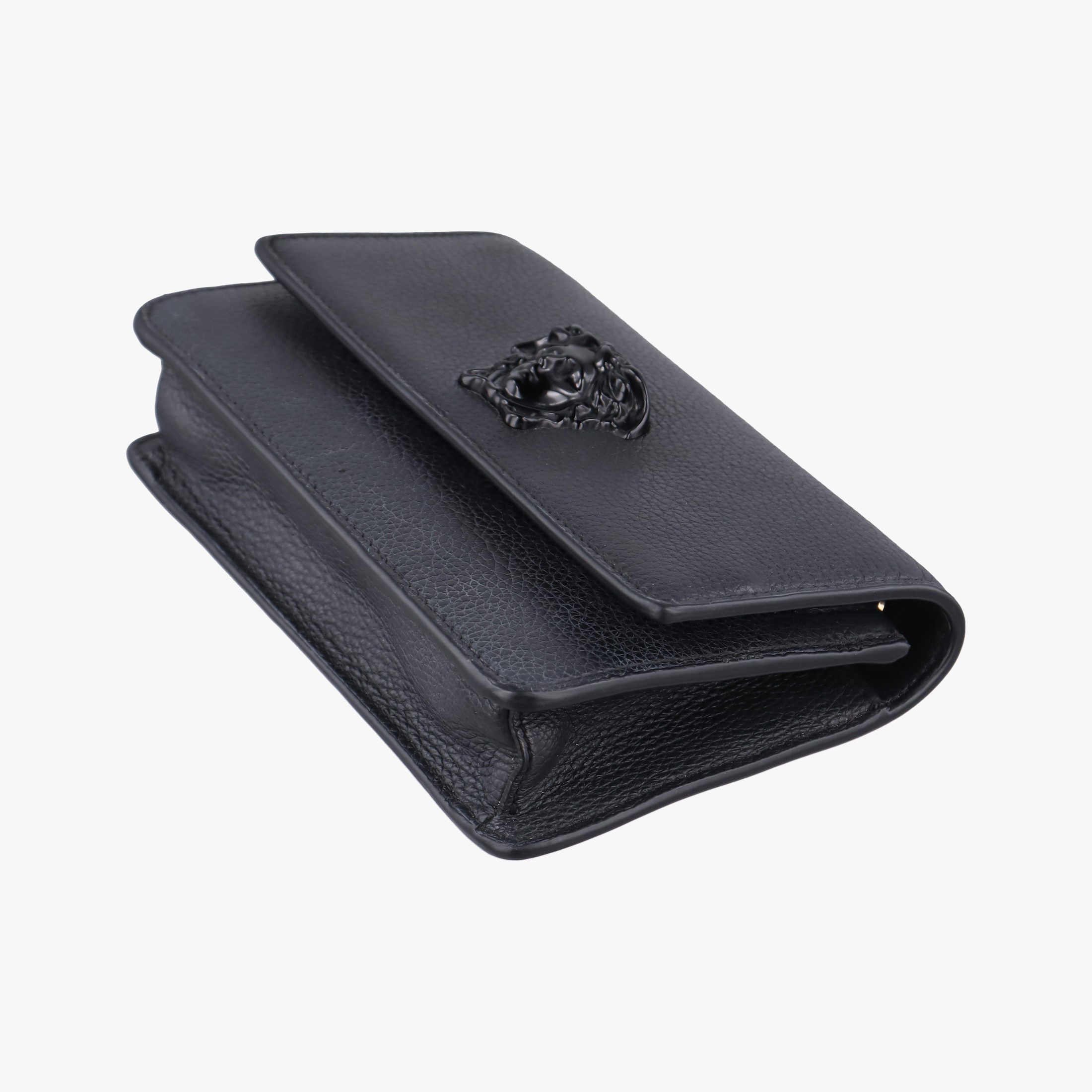 Pre-owned VERSACE Medusa Black leather shoulderbag | stylenewstar