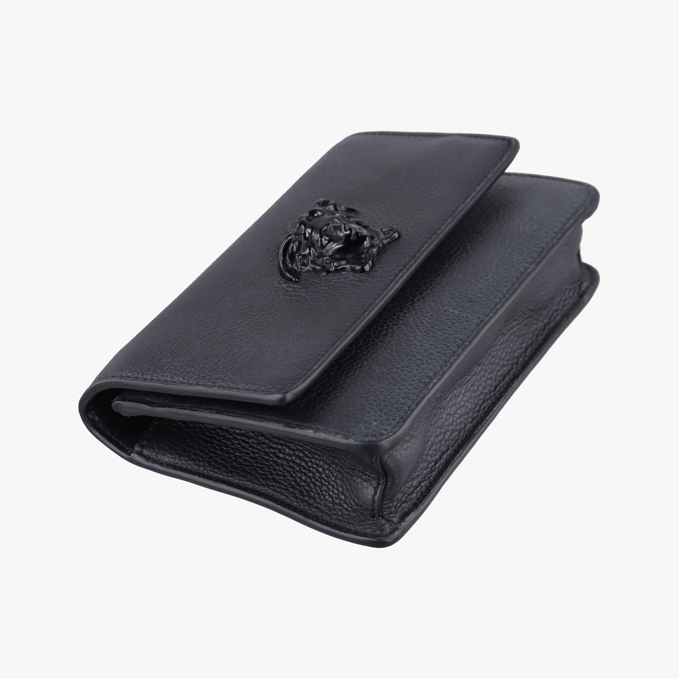 Pre-owned VERSACE Medusa Black leather shoulderbag | stylenewstar