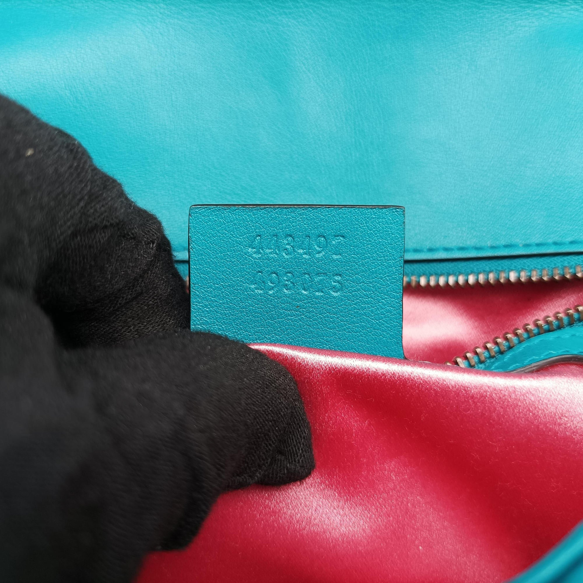 GG Marmont Blue velour 443497 A023704801GGマーモント ブルー ベロア 443497 A023704801