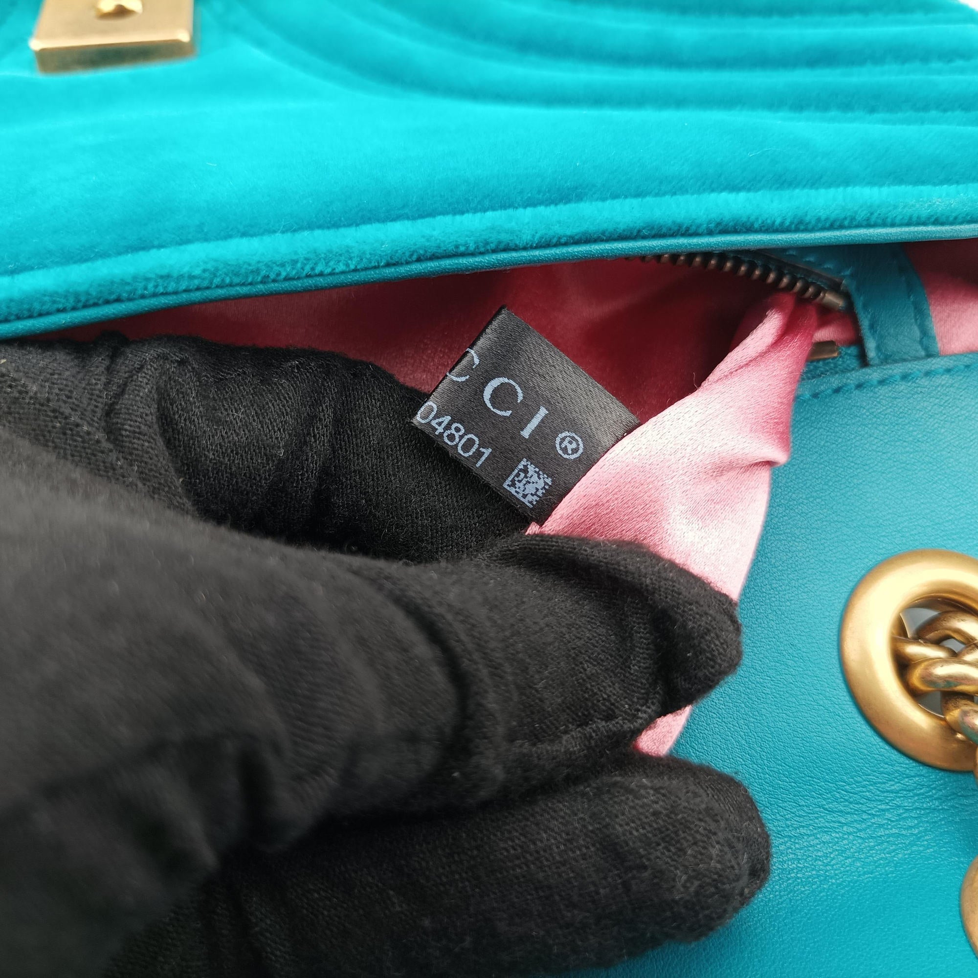 GG Marmont Blue velour 443497 A023704801GGマーモント ブルー ベロア 443497 A023704801