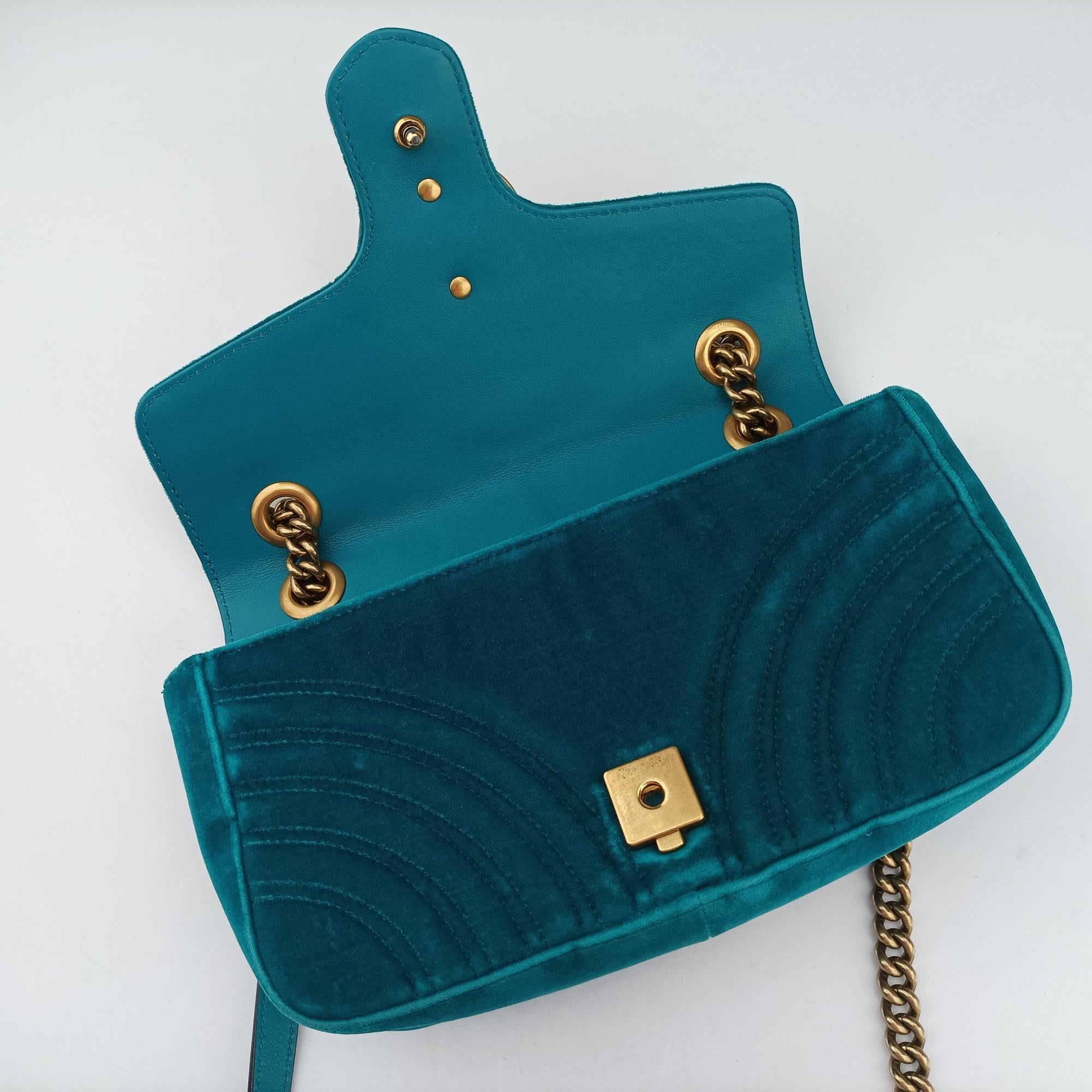 GG Marmont Blue velour 443497 A023704801GGマーモント ブルー ベロア 443497 A023704801