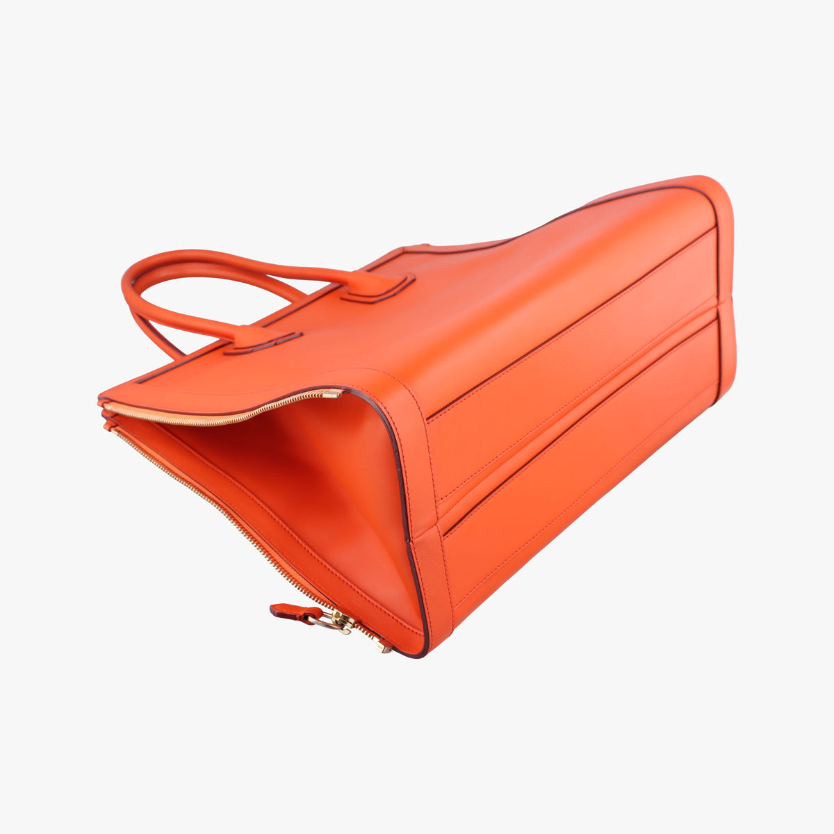 Pre-owned Givenchy Antigona Orange Smooth Calfskin Leather handbag | stylenewstar