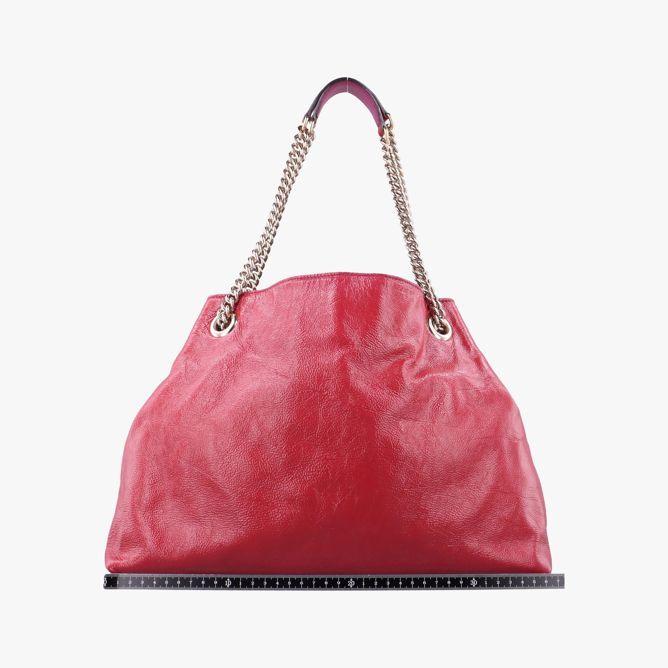 Pre-owned Gucci Soho Red Patent Leather 308982 shoulderbag | stylenewstar