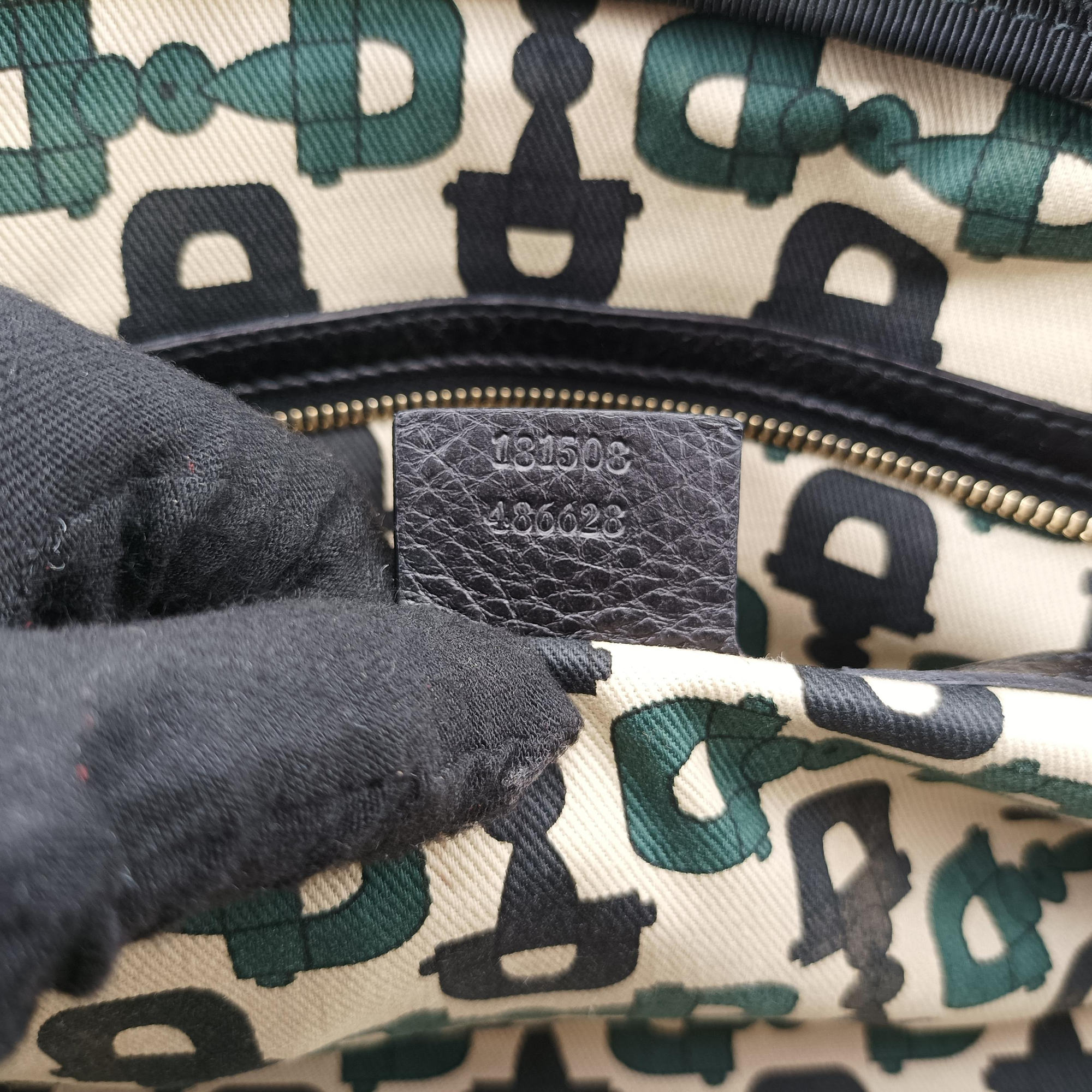 Guccissima Mini Boston Bag Black Leather 181508 E1481457グッチシマ ミニボストン ブラック レザー 181508 E1481457
