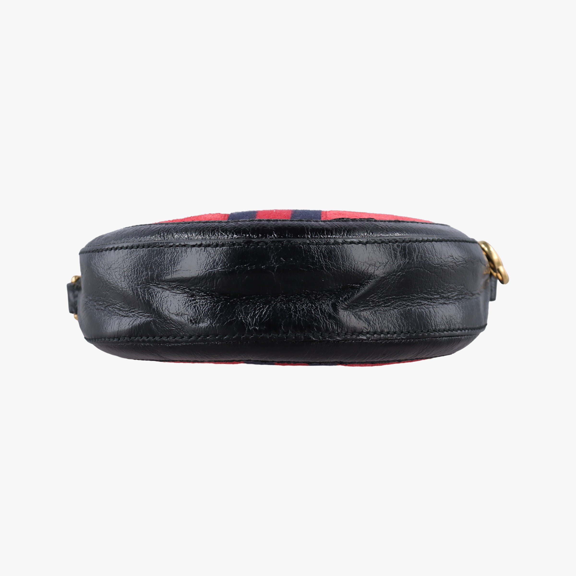 Pre-owned Gucci Ophidia Red×black Suede×Patent 550618 shoulderbag | stylenewstar