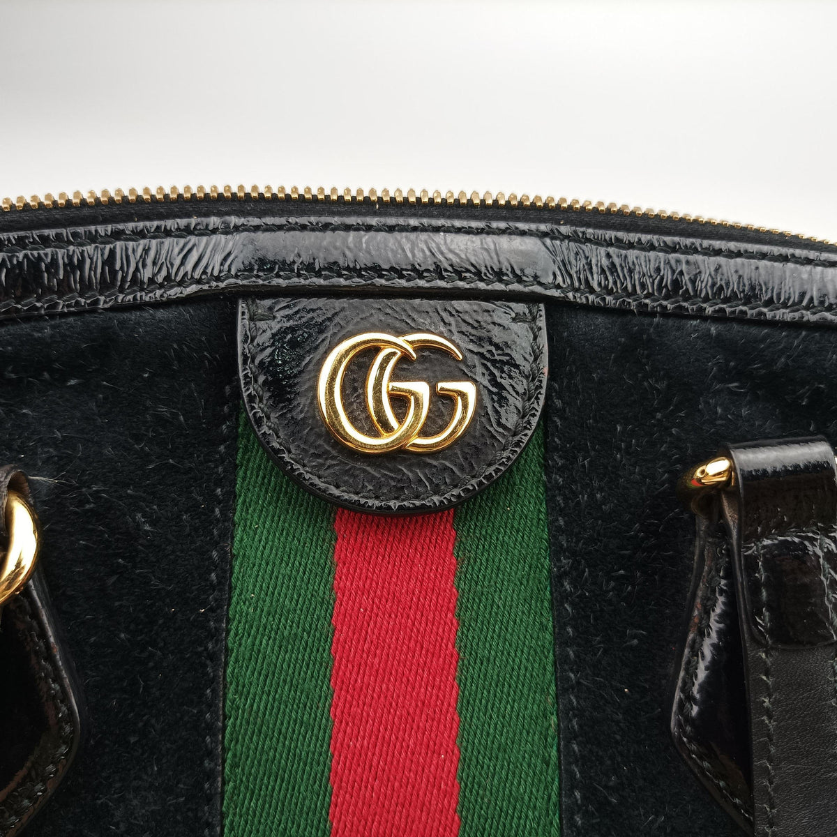 Ophidia Black×Green×Red Suede×leather 524533 G0248856127オフィディア ブラック×グリーン×レッド スエード×レザー 524533 G0248856127