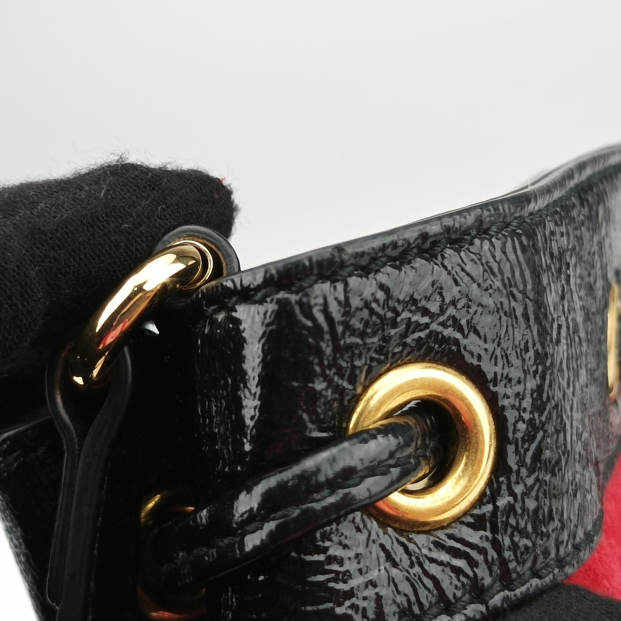 Ophidia Red×black Suede×Patent 550620 D026519024オフィディア レッド×ブラック スエード×パテント 550620 D026519024