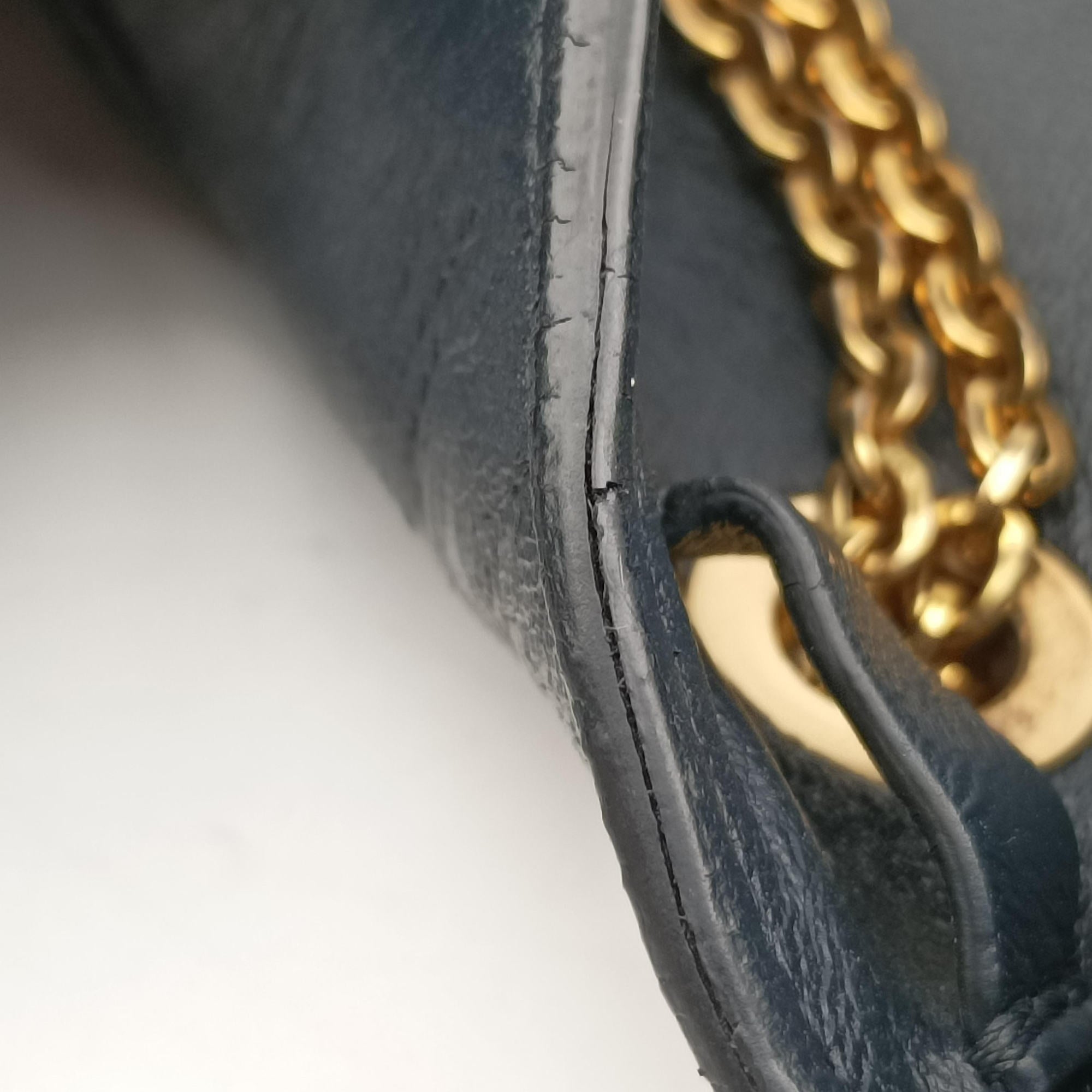 Studded Chain Flap Black Leather BL-H831NAP3スタッズ チェーン フラップ ブラック レザー BL-H831NAP3