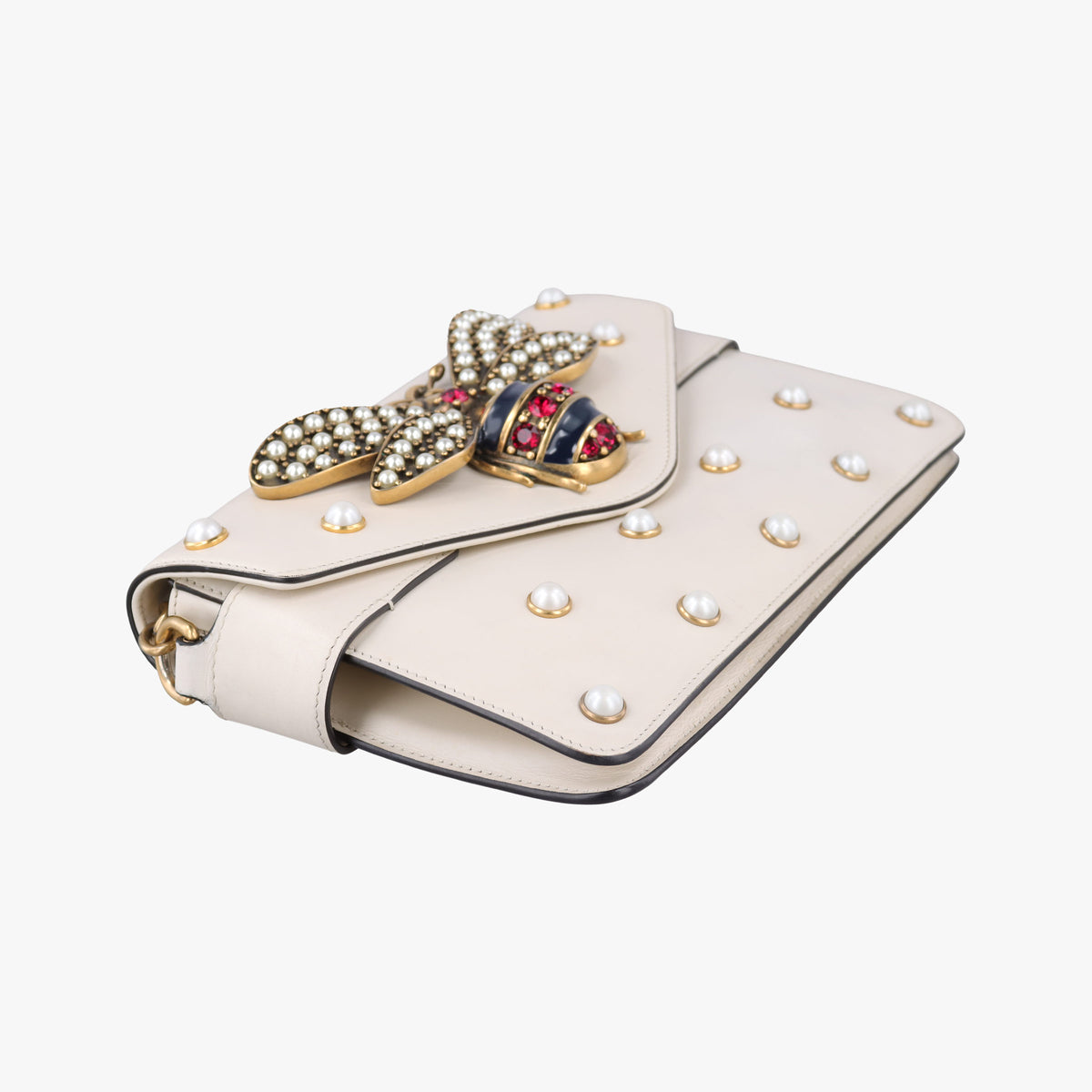 Broadway Pearl Bee White Leather 453778 F022617883ブロードウェイ パール ビー ホワイト レザー 453778 F022617883