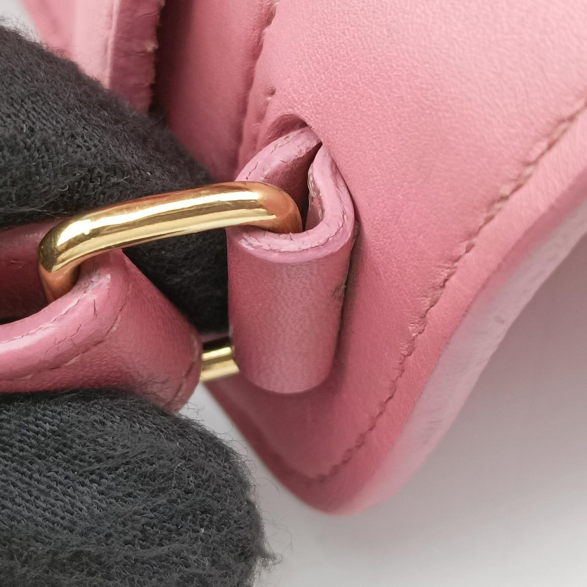 Pre-owned Yves Saint Laurent Y Ligne Petit Cabas Pink Leather 311210 shoulderbag | stylenewstar