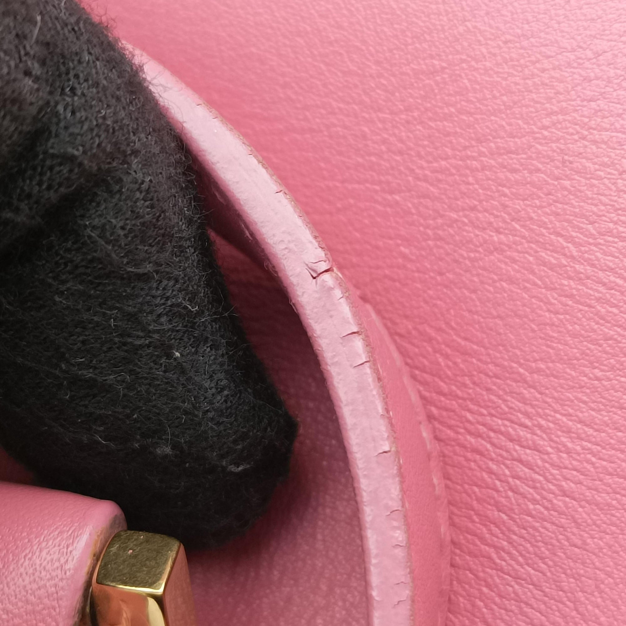 Pre-owned Yves Saint Laurent Y Ligne Petit Cabas Pink Leather 311210 shoulderbag | stylenewstar