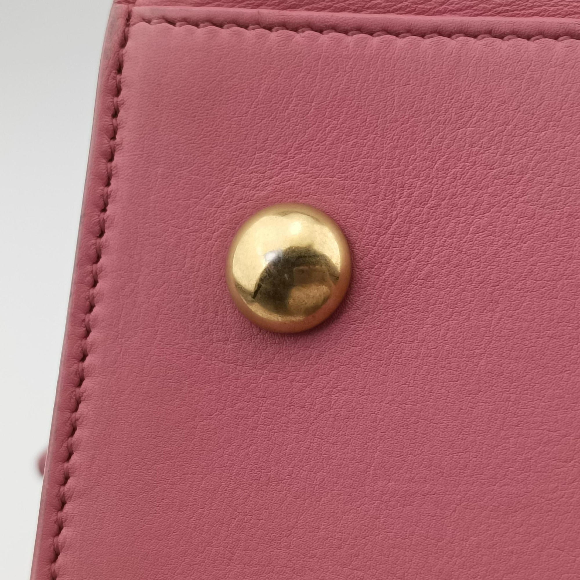 Pre-owned Yves Saint Laurent Y Ligne Petit Cabas Pink Leather 311210 shoulderbag | stylenewstar