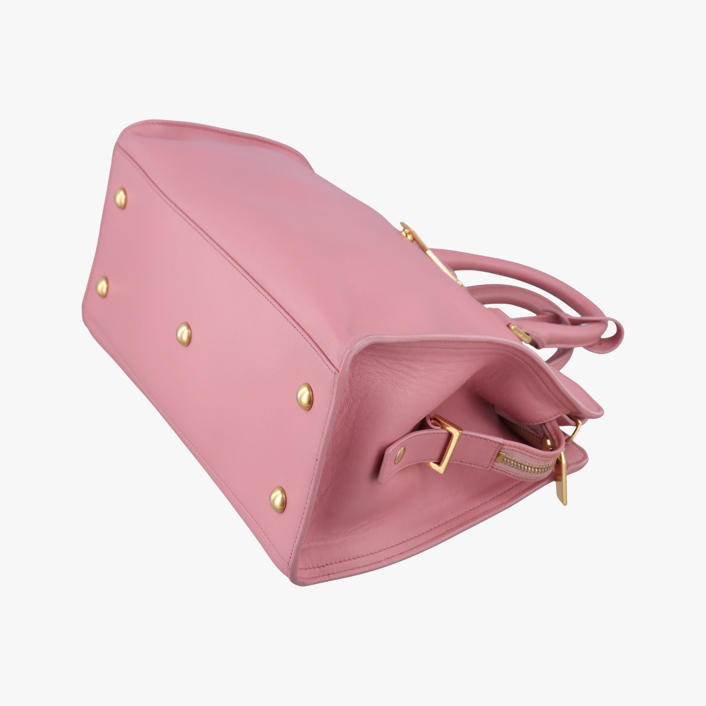 Pre-owned Yves Saint Laurent Y Ligne Petit Cabas Pink Leather 311210 shoulderbag | stylenewstar