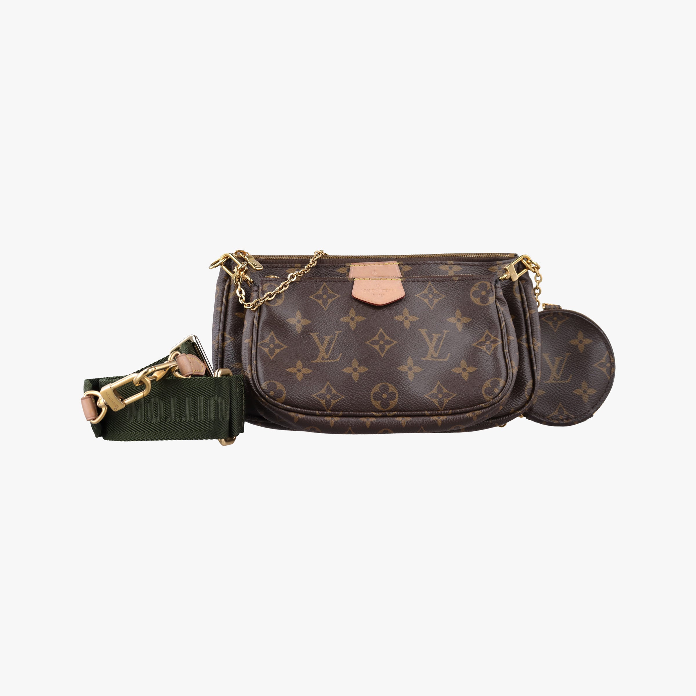MULTI POCHETTE ACCESSOIRES MARRON×Khaki Monogram Canvas M44840 IC Chipミュルティポシェットアクセソワール マロン×カーキ モノグラムキャンバス M44840 ICチップ