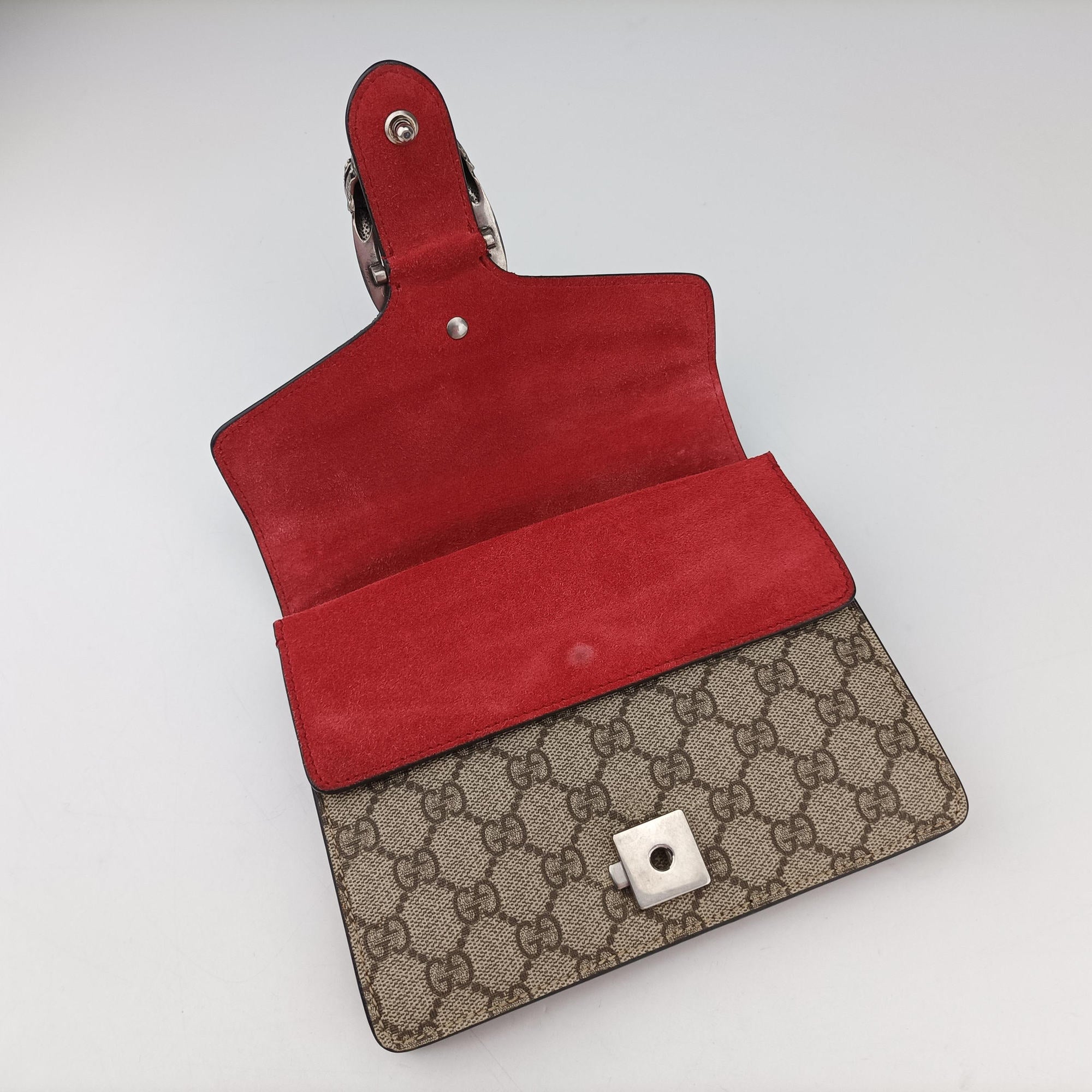 Dionysus beige×red PVC coated canvas × suede 421970 I024546767ディオニュソス ベージュ×レッド PVCコーティングキャンバス × スエード 421970 I024546767
