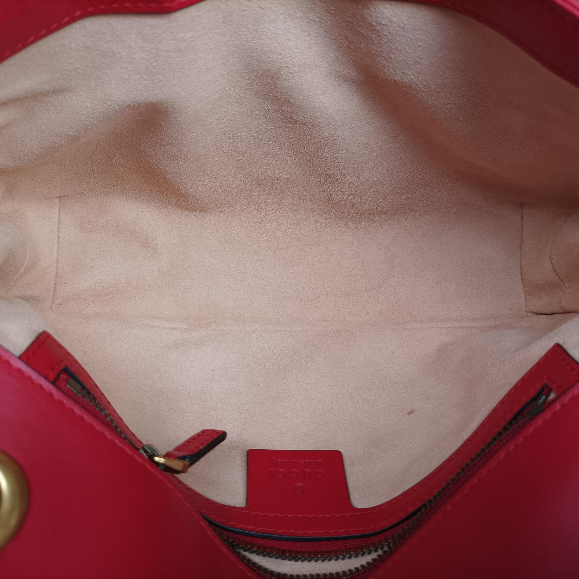 Vintage Gucci GG Marmont Red Leather 443497 shoulderbag | stylenewstar