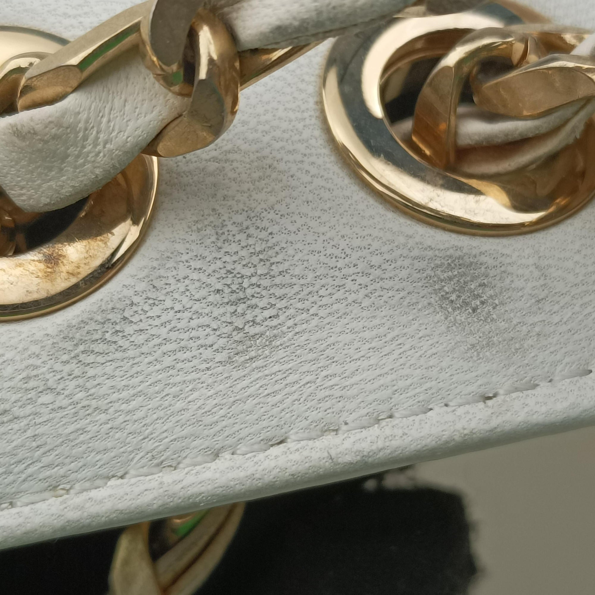 Greek Key Embossed Flap Yellow Patent クチュール グレカ柄 フラップ イエロー パテント