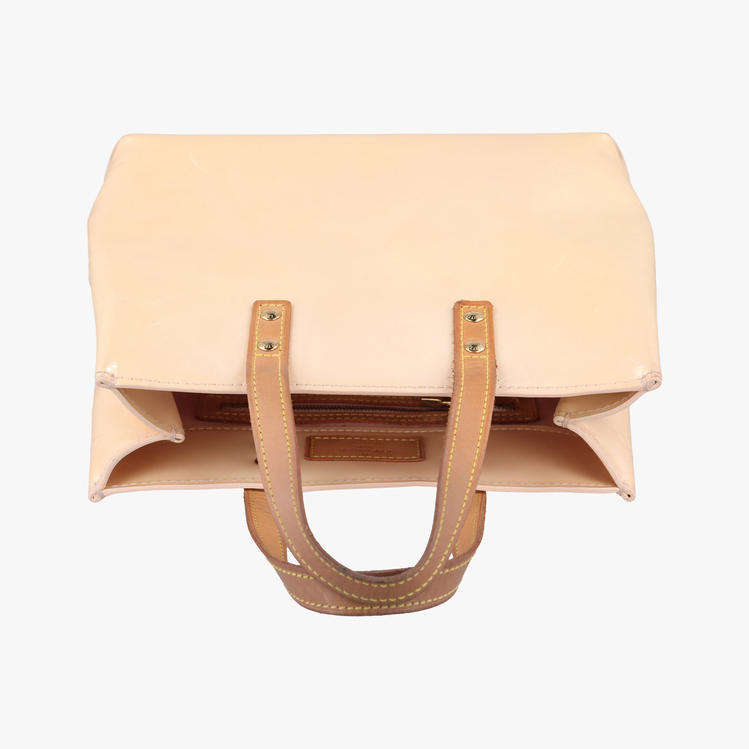 Secondhand Louis Vuitton Reade PM Beige Vernis M91144 handbag | stylenewstar
