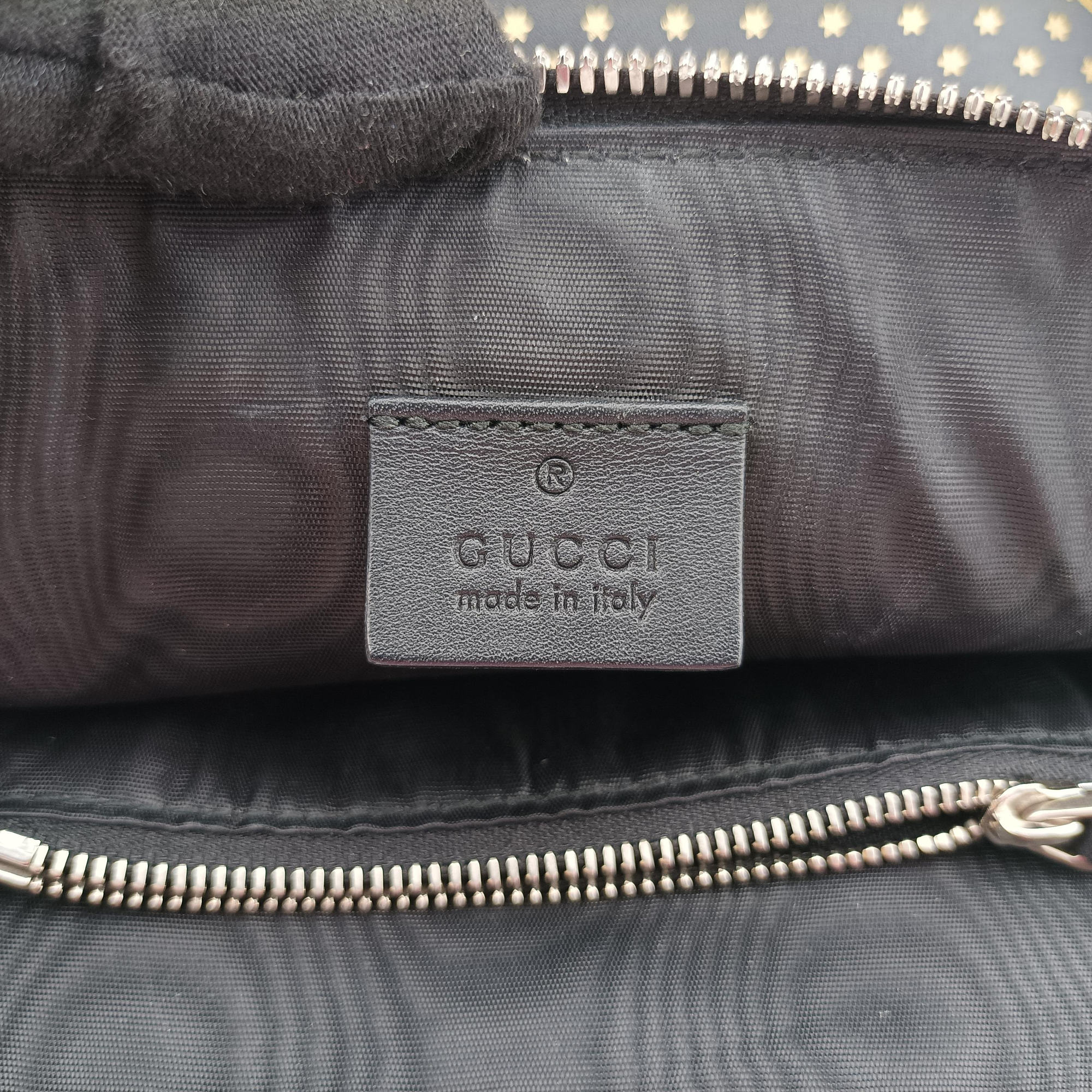 SEGA collaboration GUCCY print Black Leather 511189 G023947496セガ コラボ GUCCYプリント ブラック レザー 511189 G023947496