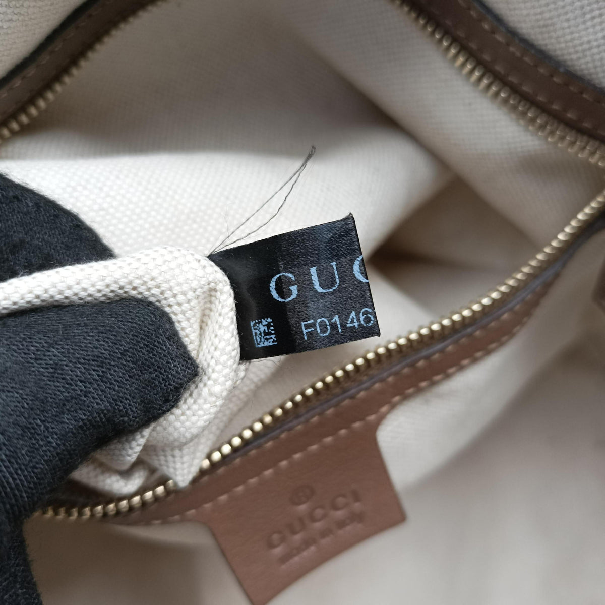 GG SUPREME DOME BEIGE×BROWN PVC coated canvas×Leather 309617 F014611272GGスプリーム ドーム ベージュ×ブラウン PVCコーティングキャンバス×レザー 309617 F014611272