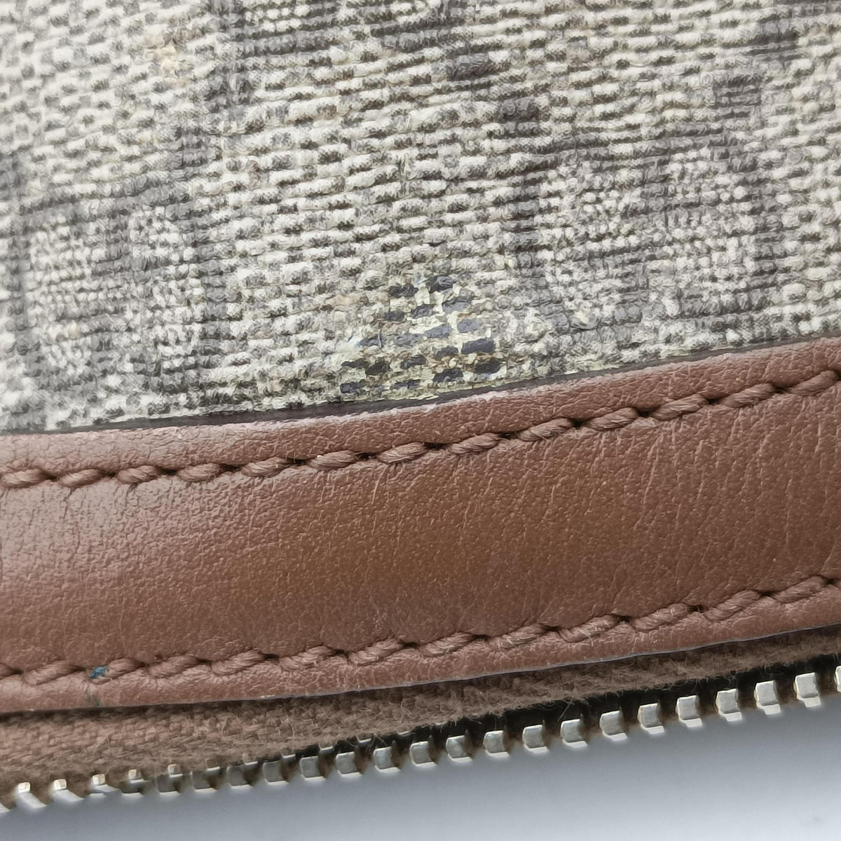 GG SUPREME DOME BEIGE×BROWN PVC coated canvas×Leather 309617 F014611272GGスプリーム ドーム ベージュ×ブラウン PVCコーティングキャンバス×レザー 309617 F014611272