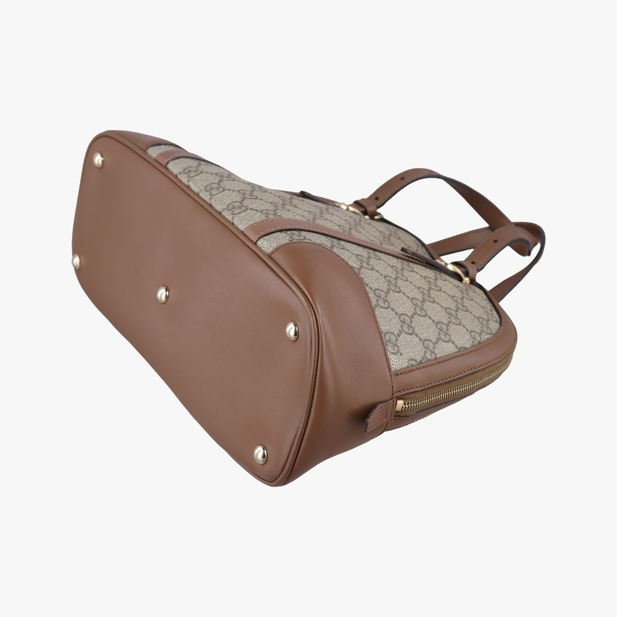 GG SUPREME DOME BEIGE×BROWN PVC coated canvas×Leather 309617 F014611272GGスプリーム ドーム ベージュ×ブラウン PVCコーティングキャンバス×レザー 309617 F014611272
