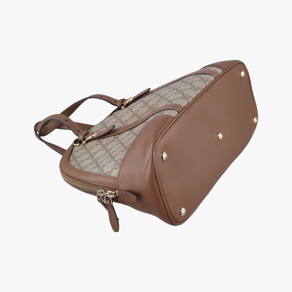 GG SUPREME DOME BEIGE×BROWN PVC coated canvas×Leather 309617 F014611272GGスプリーム ドーム ベージュ×ブラウン PVCコーティングキャンバス×レザー 309617 F014611272