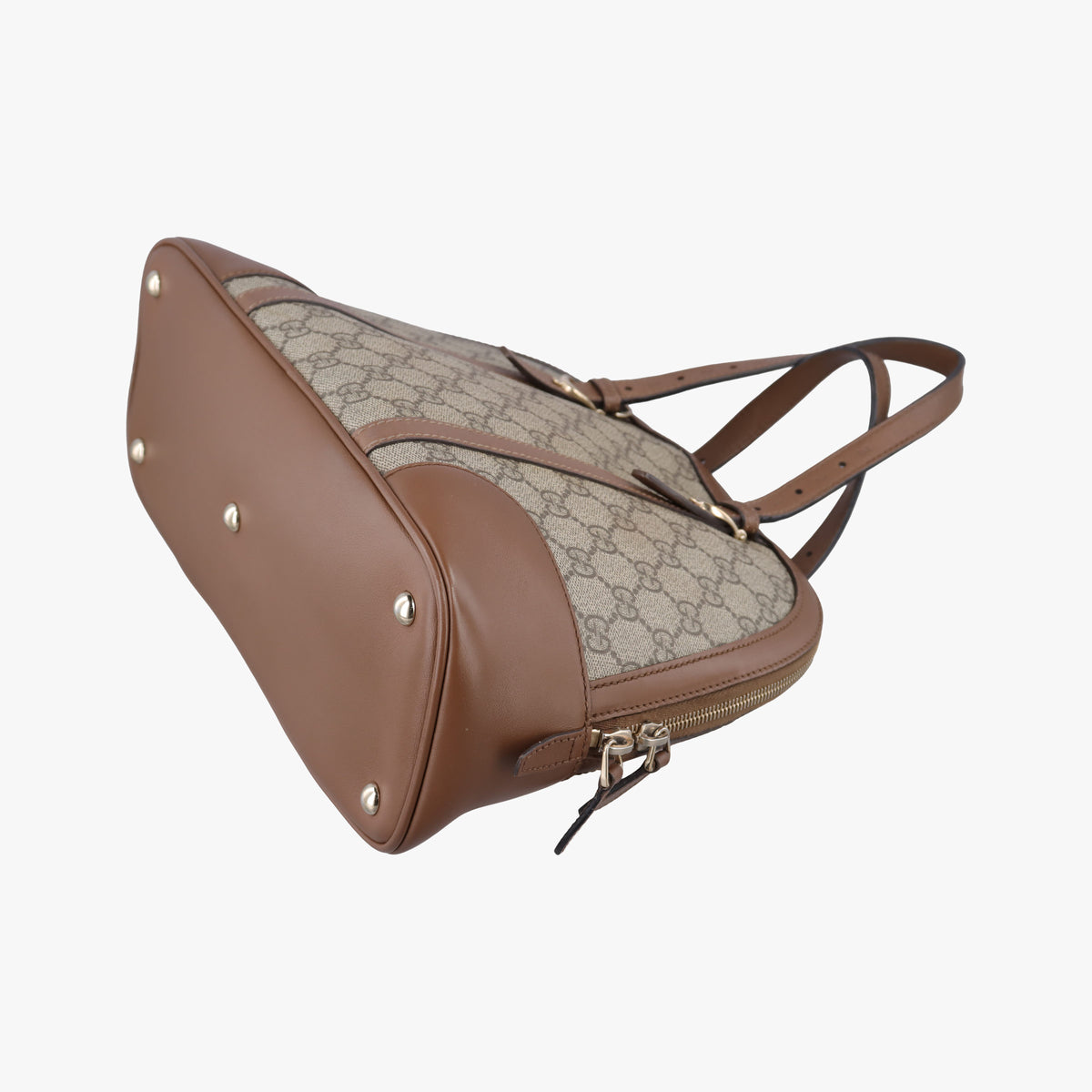 GG SUPREME DOME BEIGE×BROWN PVC coated canvas×Leather 309617 F014611272GGスプリーム ドーム ベージュ×ブラウン PVCコーティングキャンバス×レザー 309617 F014611272