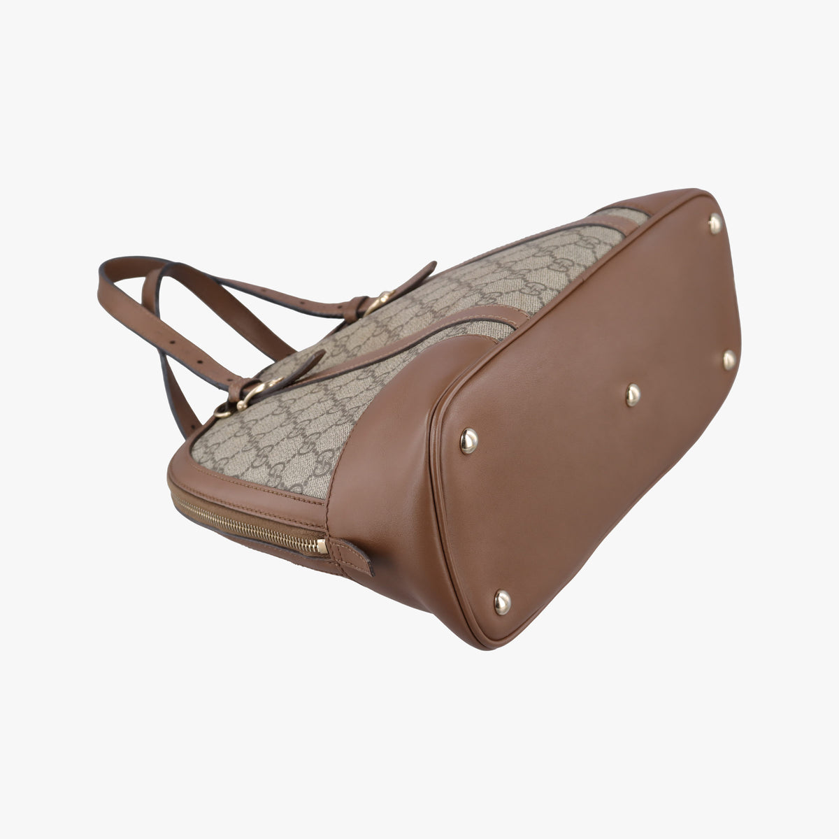 GG SUPREME DOME BEIGE×BROWN PVC coated canvas×Leather 309617 F014611272GGスプリーム ドーム ベージュ×ブラウン PVCコーティングキャンバス×レザー 309617 F014611272