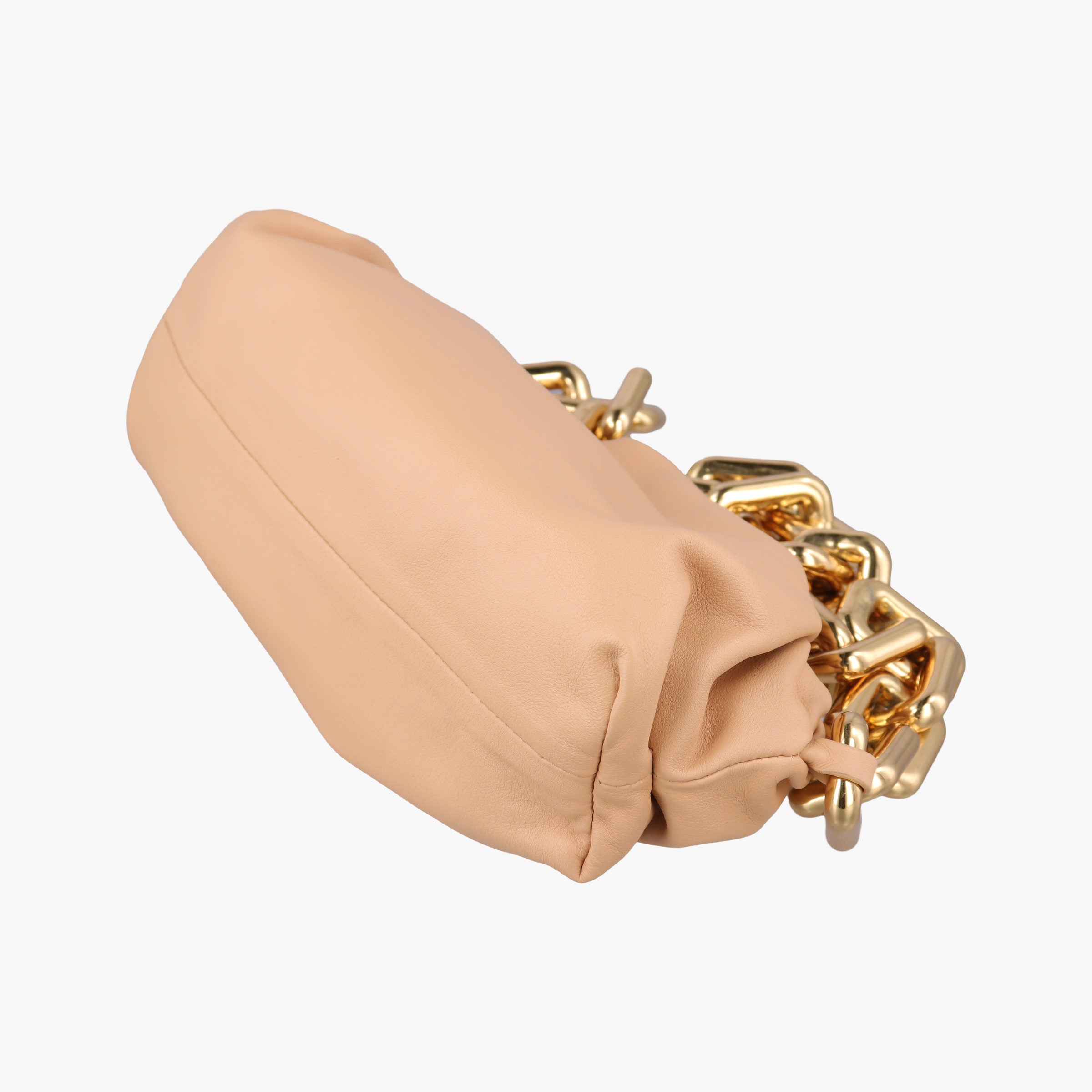 Secondhand Bottega Veneta The Chain Pouch Camel lambskin shoulderbag | stylenewstar