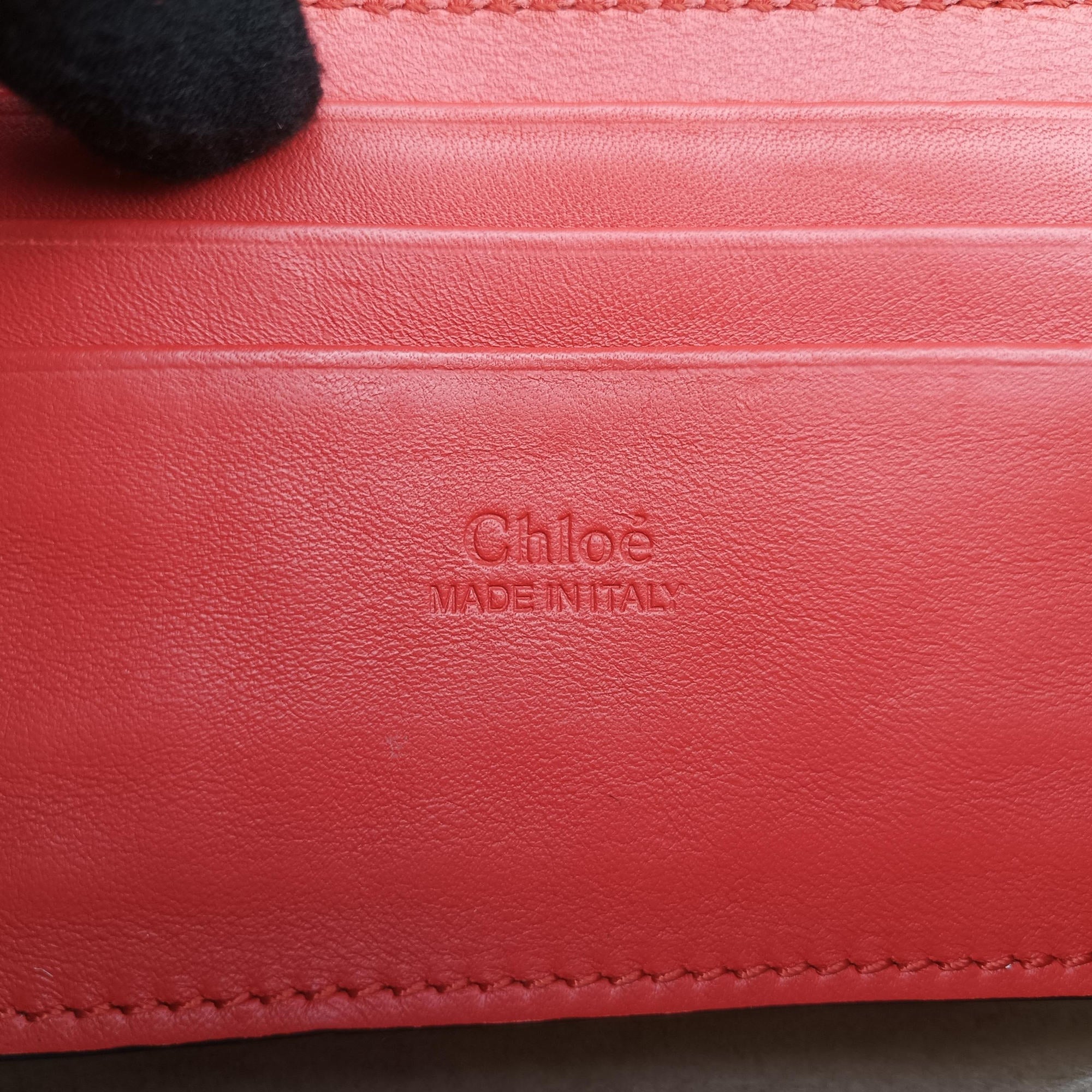Pre-owned Chloe FAYE Red Suede × leather shoulderbag | stylenewstar