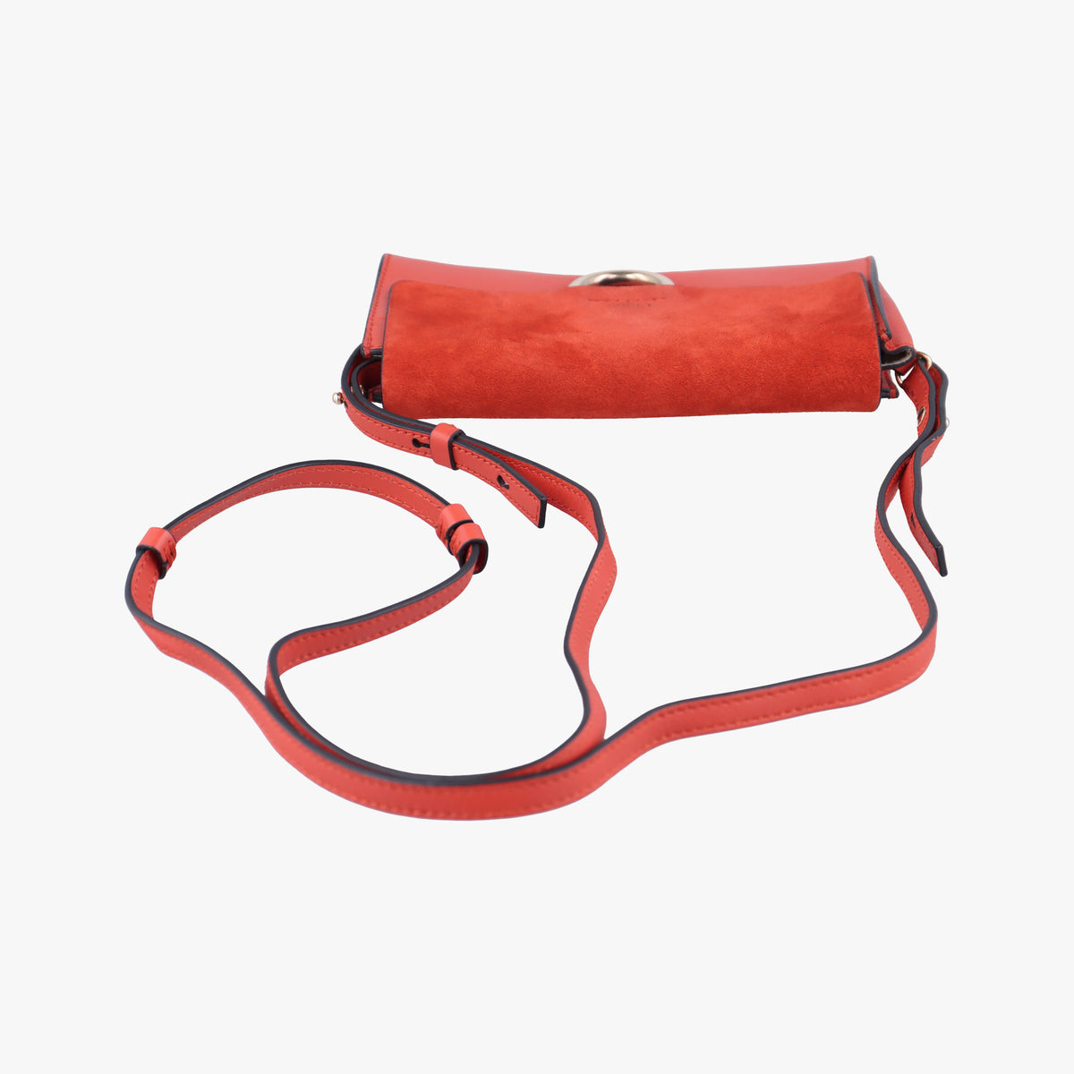 Pre-owned Chloe FAYE Red Suede × leather shoulderbag | stylenewstar