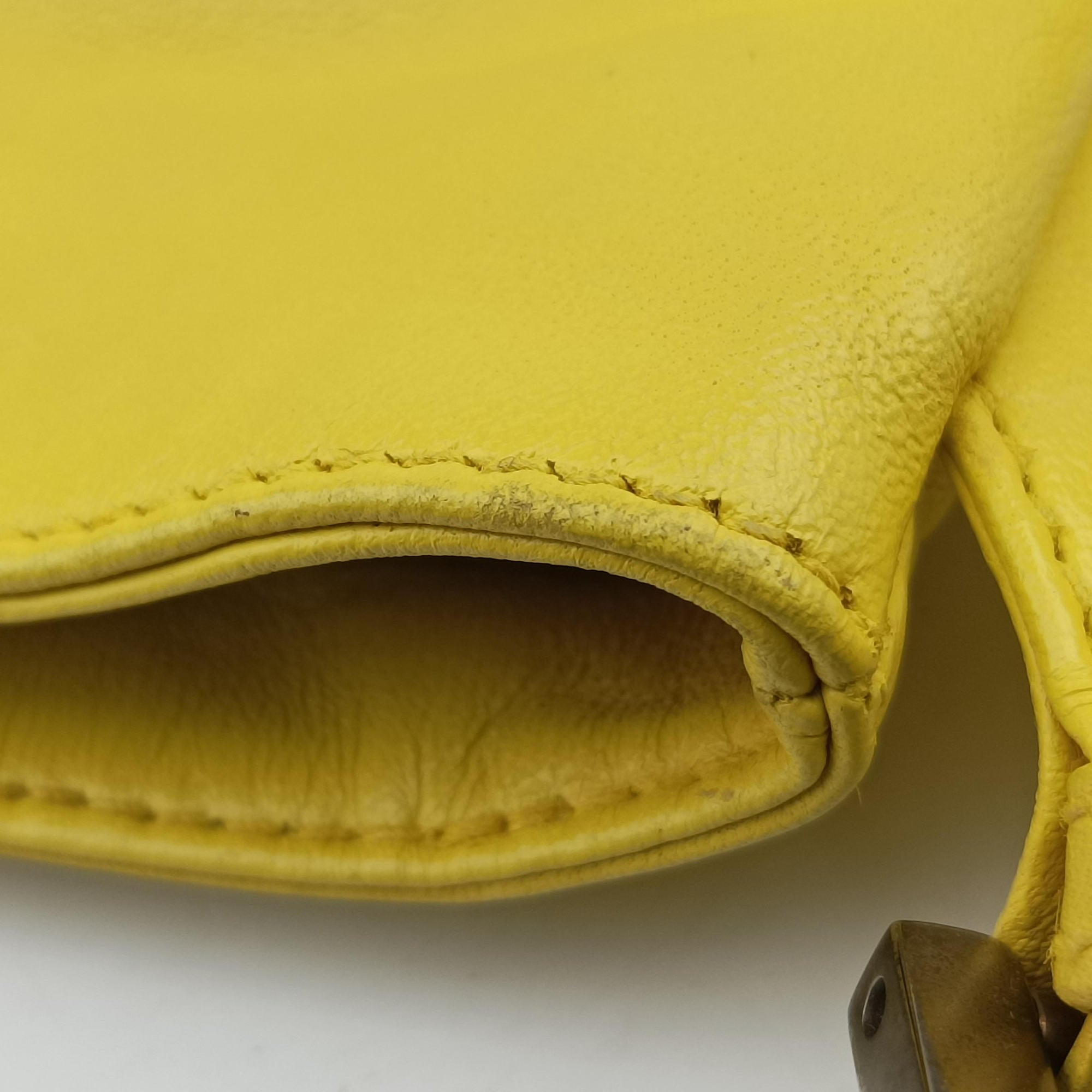 Color Block Baguette Yellow Leather 26685 2354/26685/008パンプキンママバゲット イエロー レザー 26685 2354/26685/008