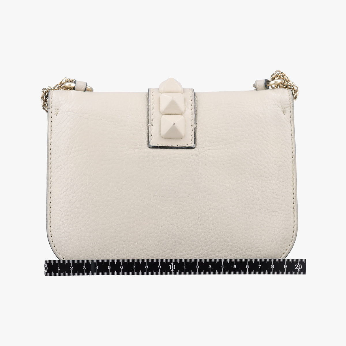 Rockstud Glam Lock White Leather Lot number unknownロックスタッズグラムロック ホワイト レザー 製番不明