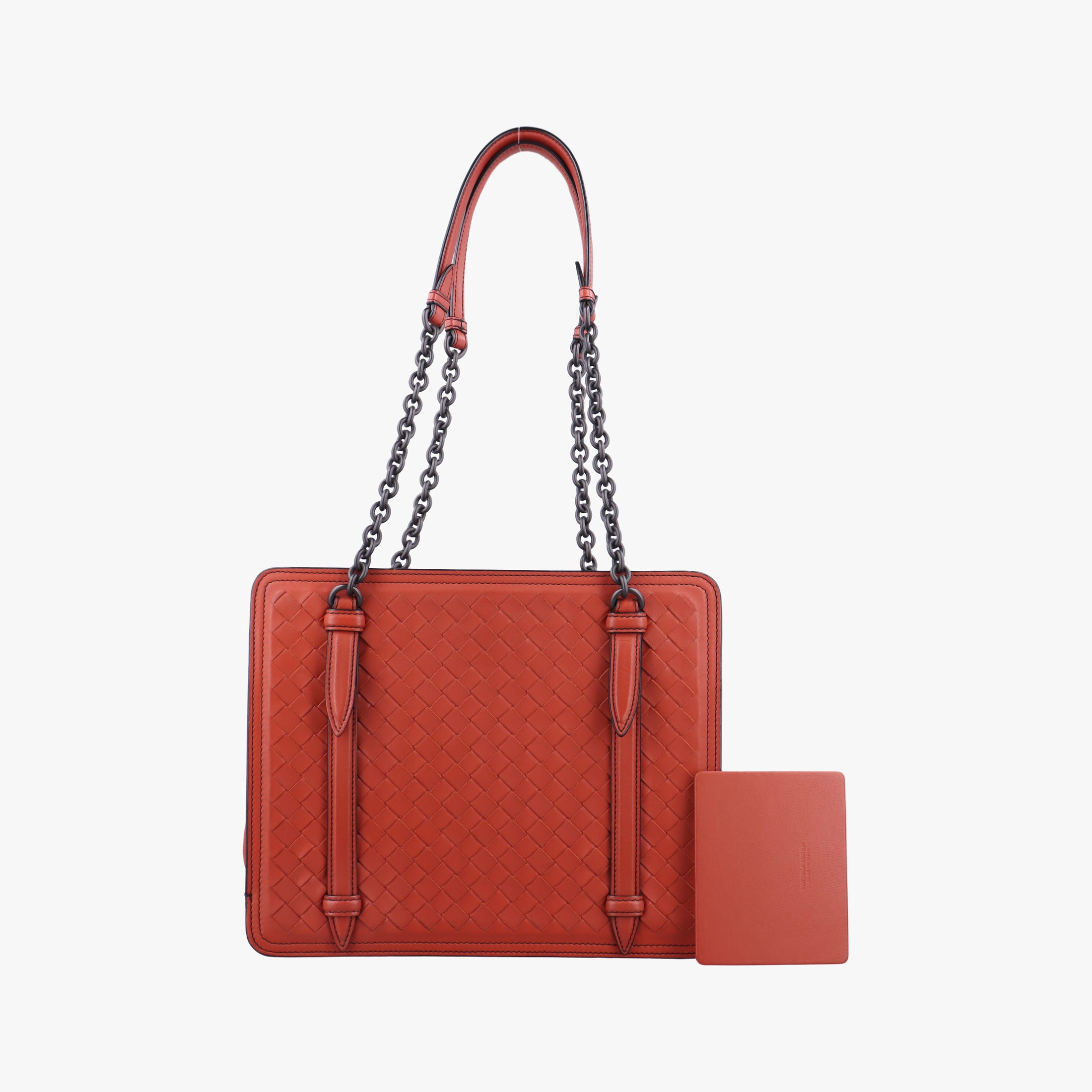 Intrecciato OrangeRed lambskin B04579736Xイントレチャート オレンジレッド ラムスキン B04579736X