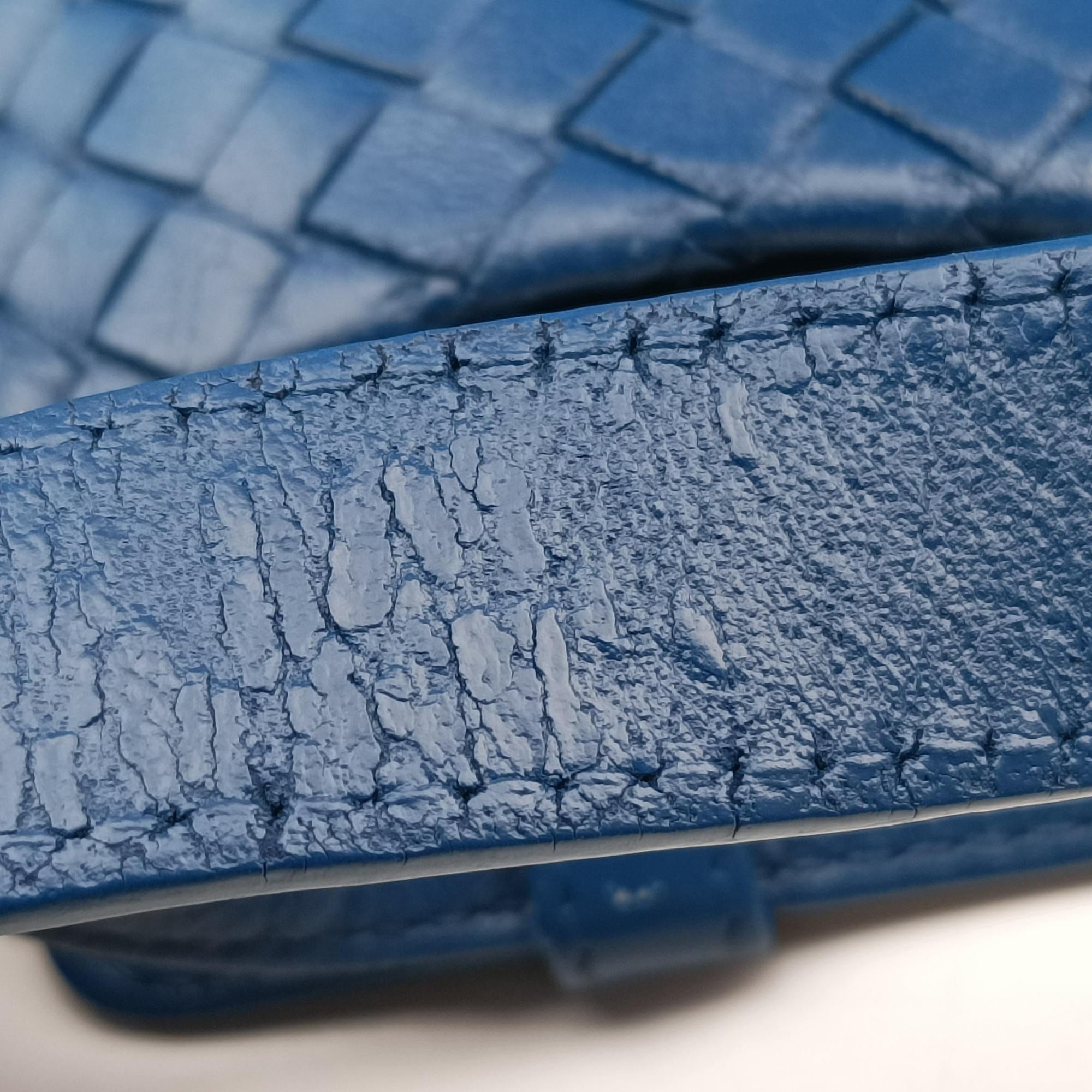 Garuda Intrecciato Blue lambskin 179320 B02918652Vガルダ イントレチャート ブルー ラムスキン 179320 B02918652V