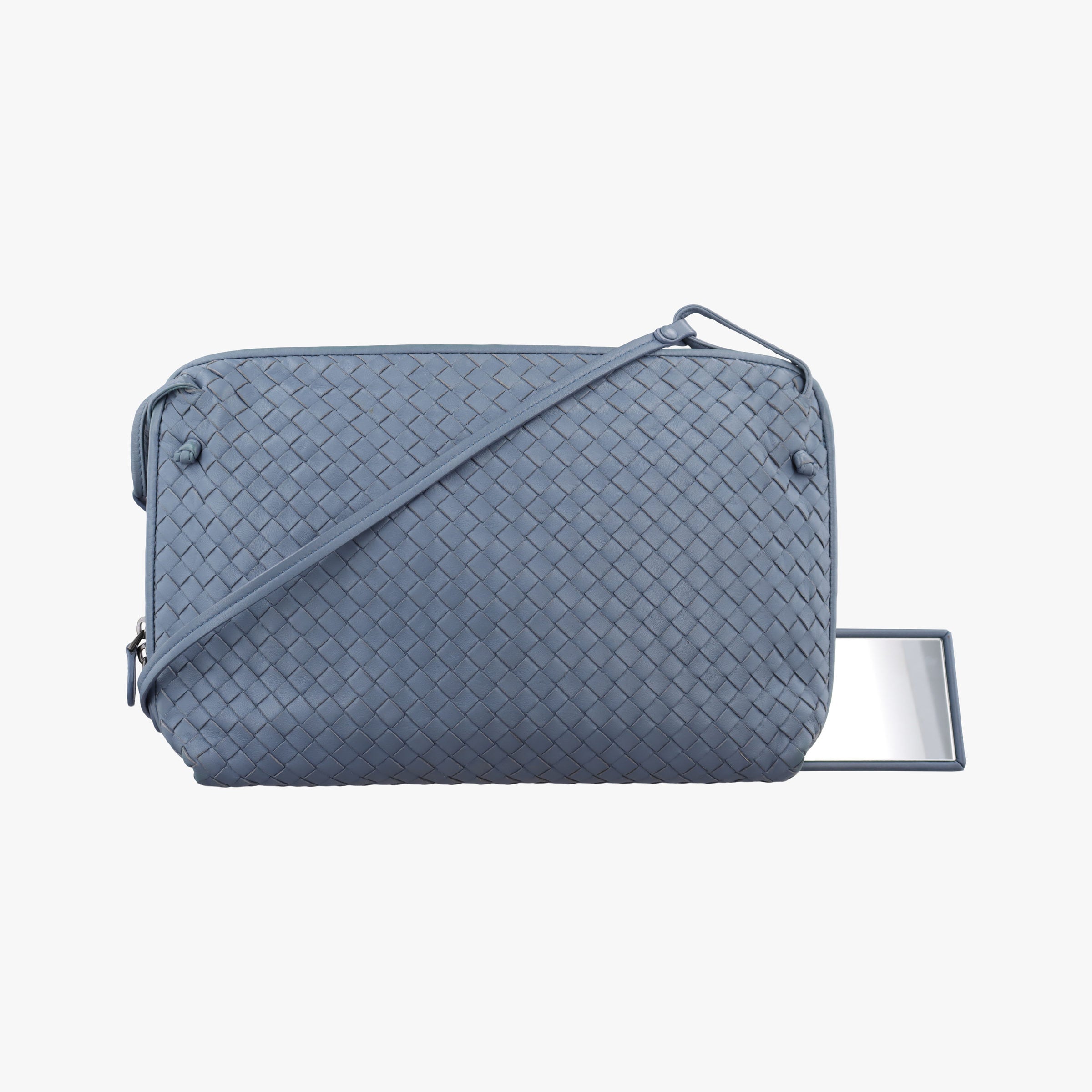 Pre-owned Bottega Veneta Nodini Blue lambskin shoulderbag | stylenewstar